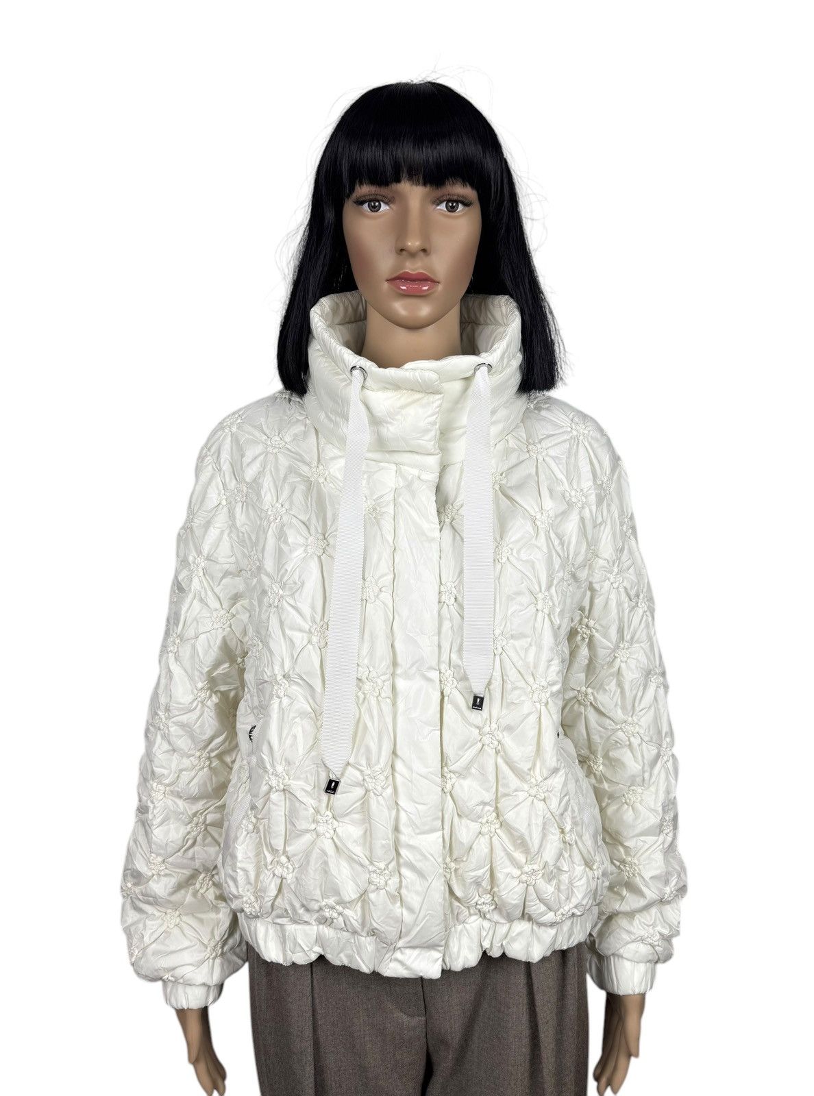 Other Marc Cain Quilted Jacket Decor Flowers Mock Neck size 3 Size M / US 6-8 / IT 42-44 - 1 Thumbnail