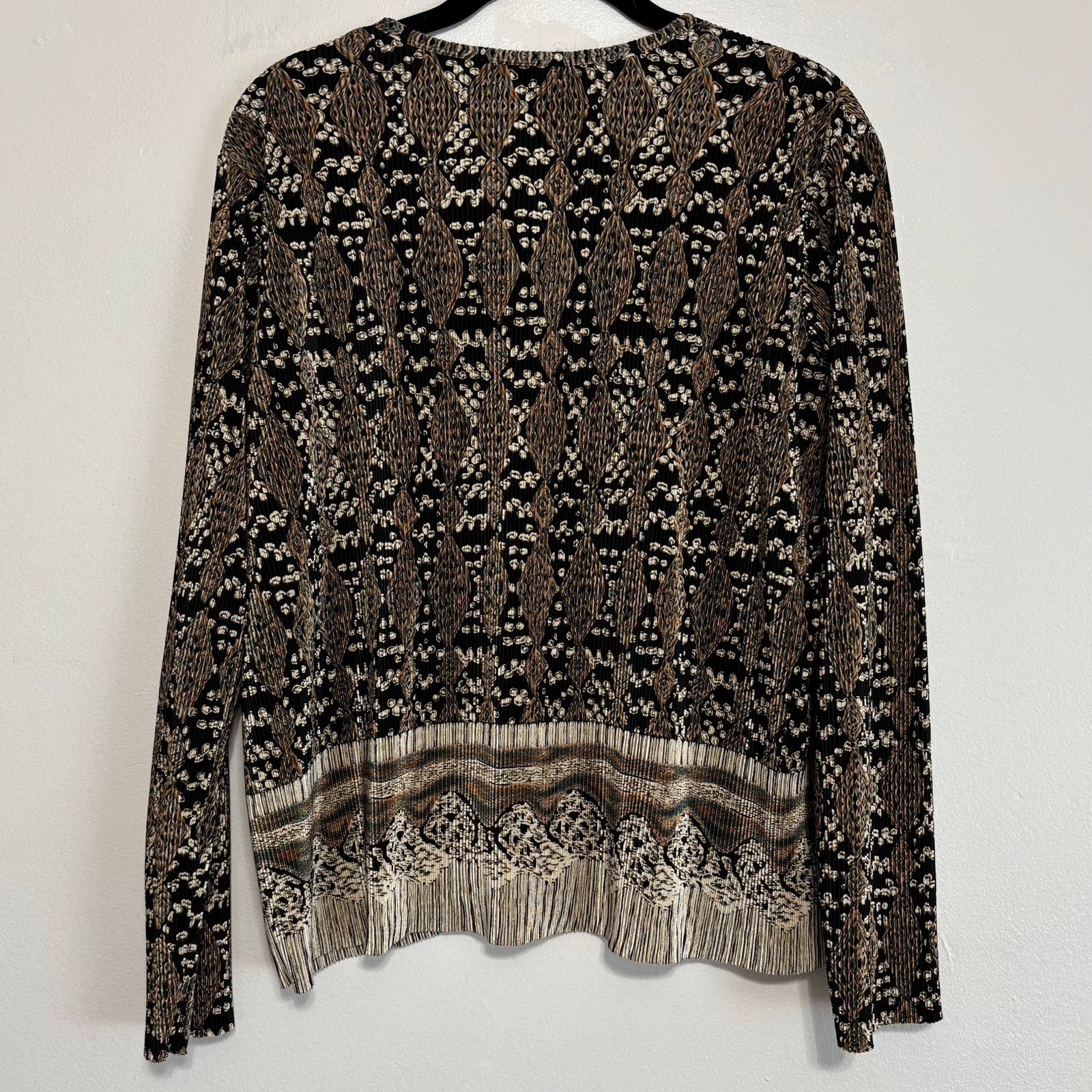 Other Plisse Accordion Pleat Abstract Single Button Cardigan Large Size L / US 10 / IT 46 - 2 Thumbnail