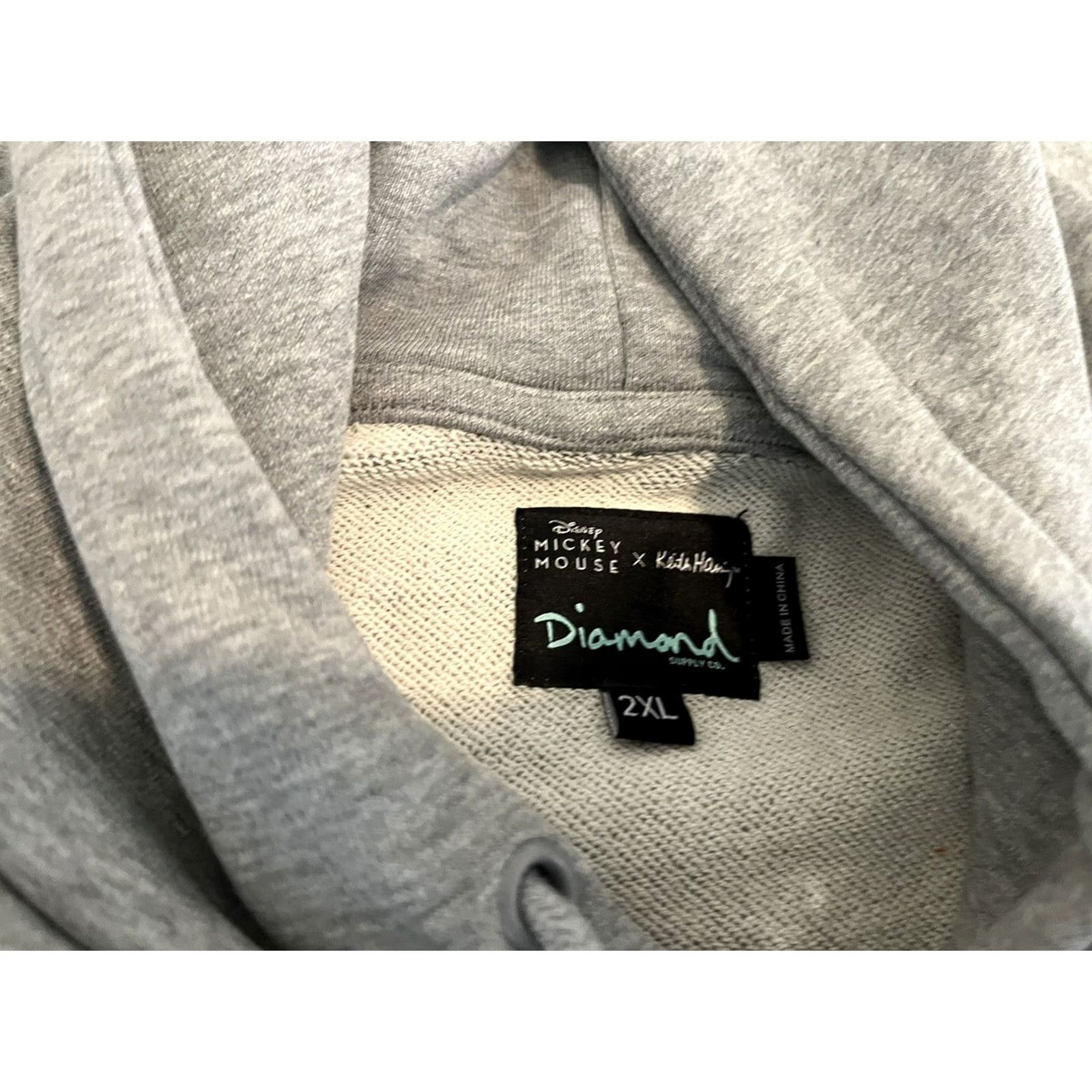 Diamond Supply Co. VINTAGE Diamond Supply Co Disney Mickey Mouse X Keith Haring Gray Hoodie Sweater 2XL XXL Mens 2XL Hoodie Mickey Mouse Gray Pullover 90s Size US XXL / EU 58 / 5 - 4 Thumbnail