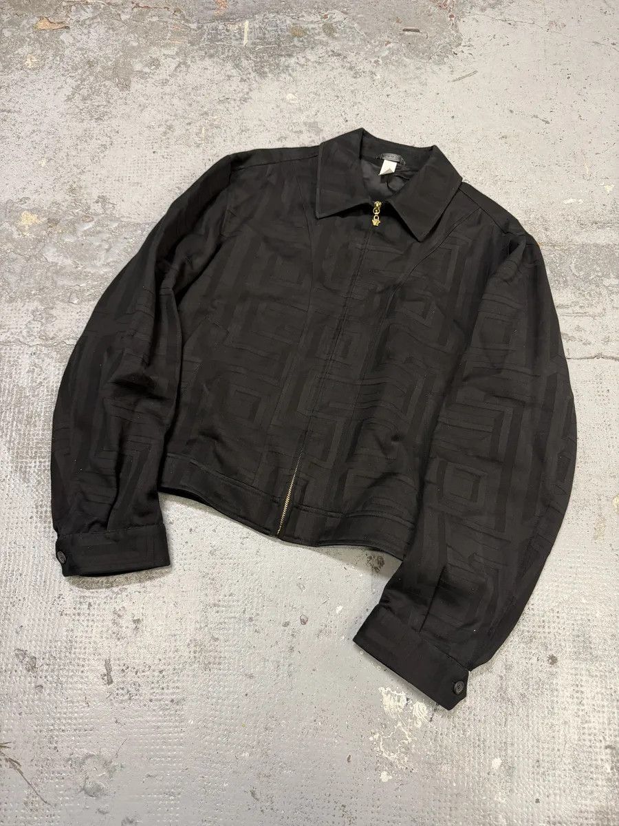 Vintage 1990s Giacca Versace Black Geometrical Jacket Size US M / EU 48-50 / 2 - 7 Thumbnail