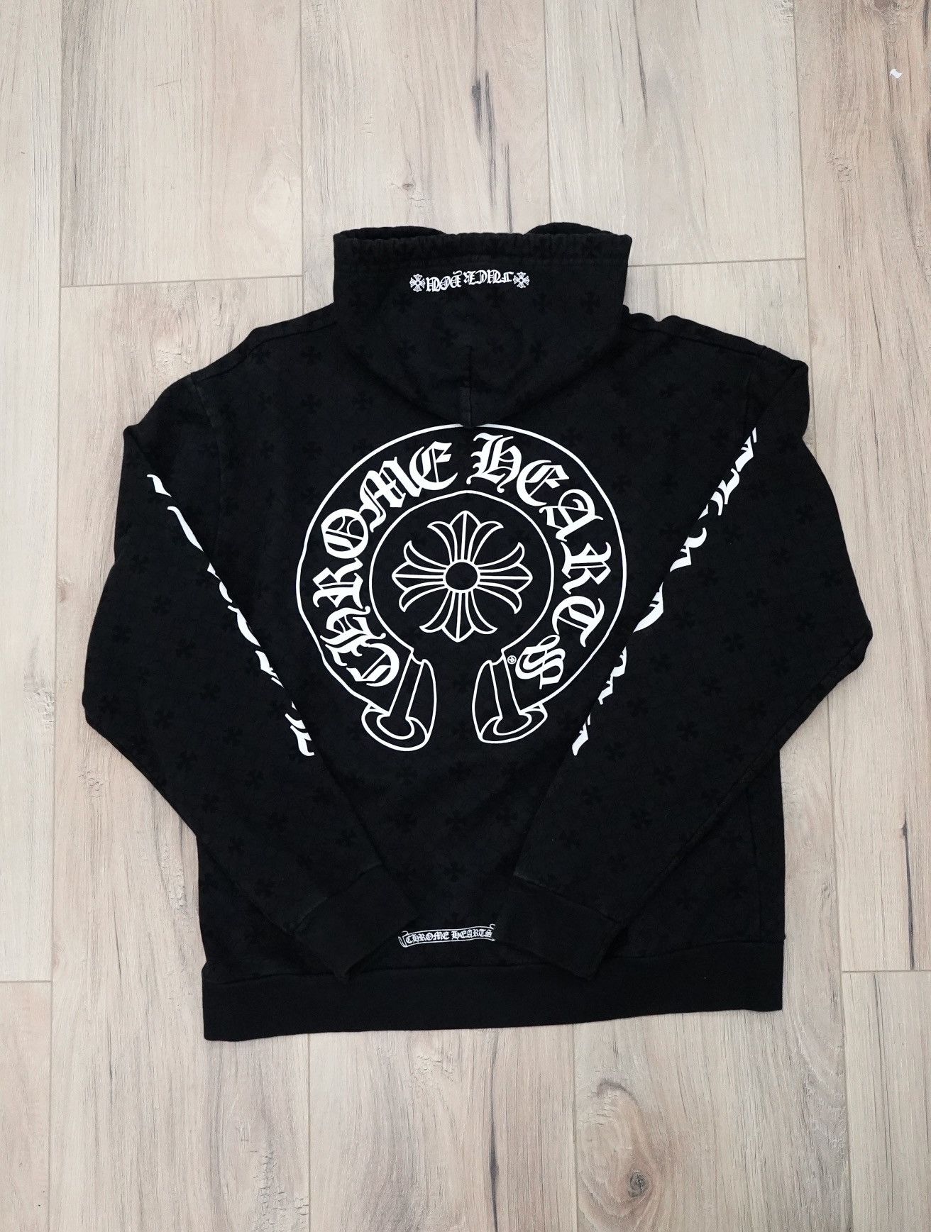 Chrome Hearts Chrome Hearts Monogram Vertical Logo Hoodie Chrome Hearts Chrome Hearts Monogram Vertical Logo Hoodie