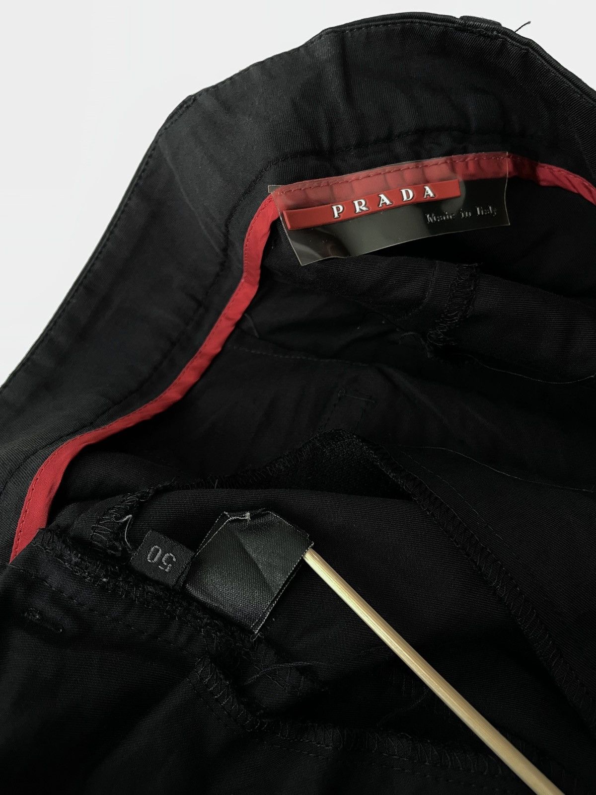 Prada Prada Black Trousers Fine Twill Wool Made in Italy Size US 34 / EU 50 - 9 Thumbnail