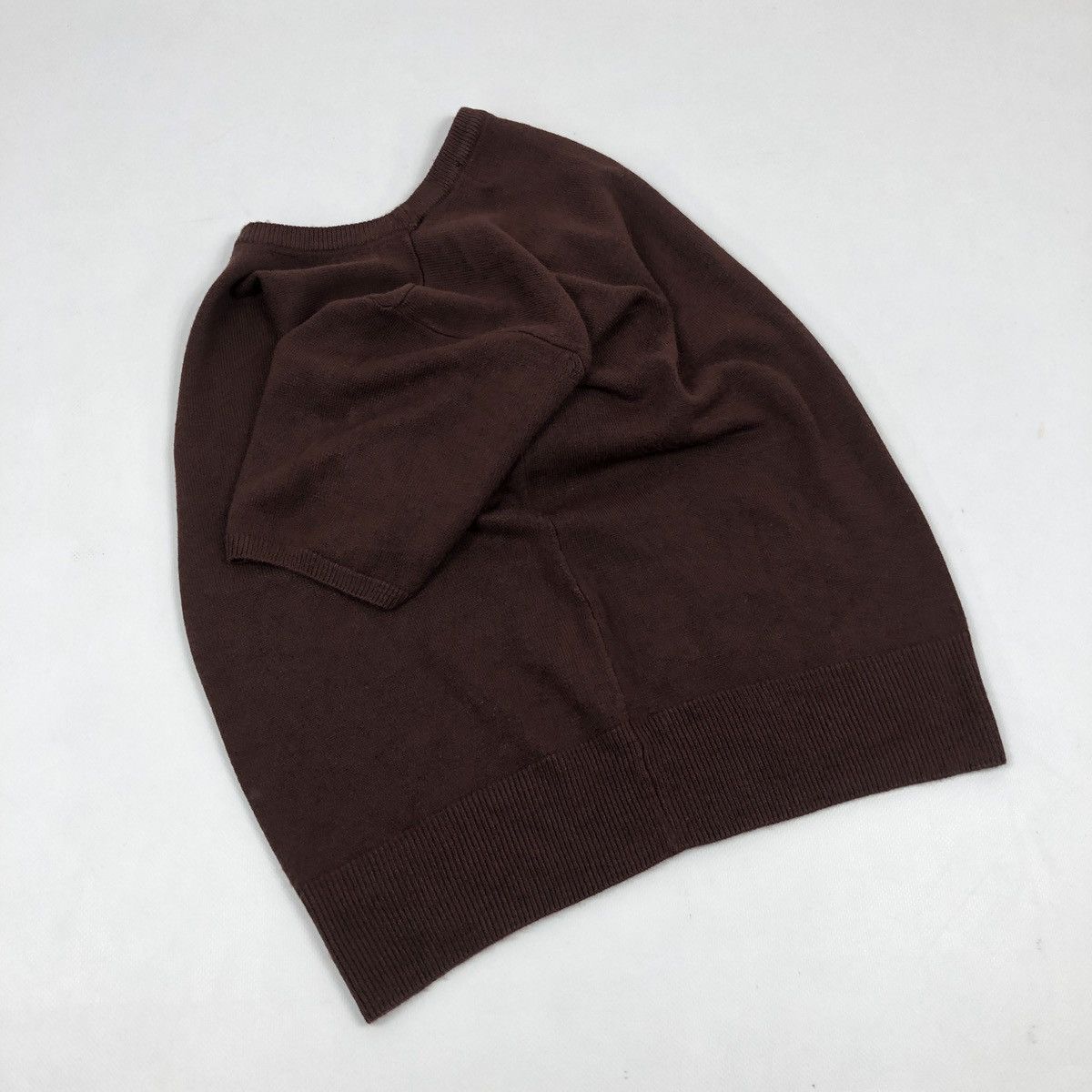 MCM VTG MCM Short Sleeve Logo Japan Wool Brown Acryl Top T-Shirt Size M / US 6-8 / IT 42-44 - 4 Thumbnail