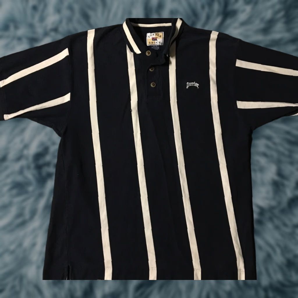 Vintage VINTAGE Perrier Sparkling Water Striped Promo Polo Shirt XL Blue Men Polo Shirt 90s USA Shirt Size US XL / EU 56 / 4 - 1 Thumbnail