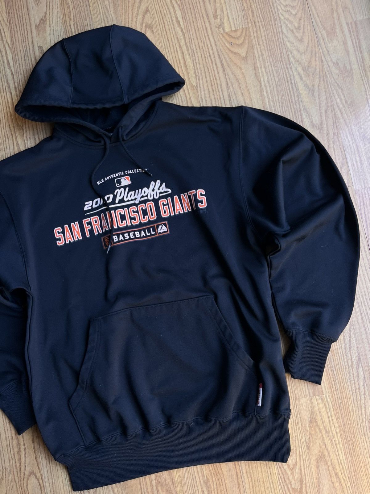 Majestic 2010 Majestic Authentic SF Giants Playoffs Black Hoodie Size US M / EU 48-50 / 2 - 3 Thumbnail