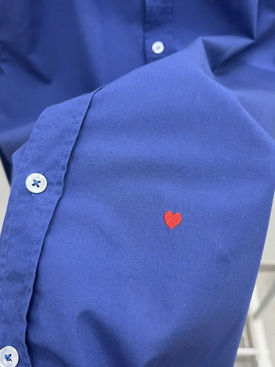 Moschino Moschino Classic Cotton Heart Embroidered Button Up Shirt Size US L / EU 52-54 / 3 - 2 Thumbnail