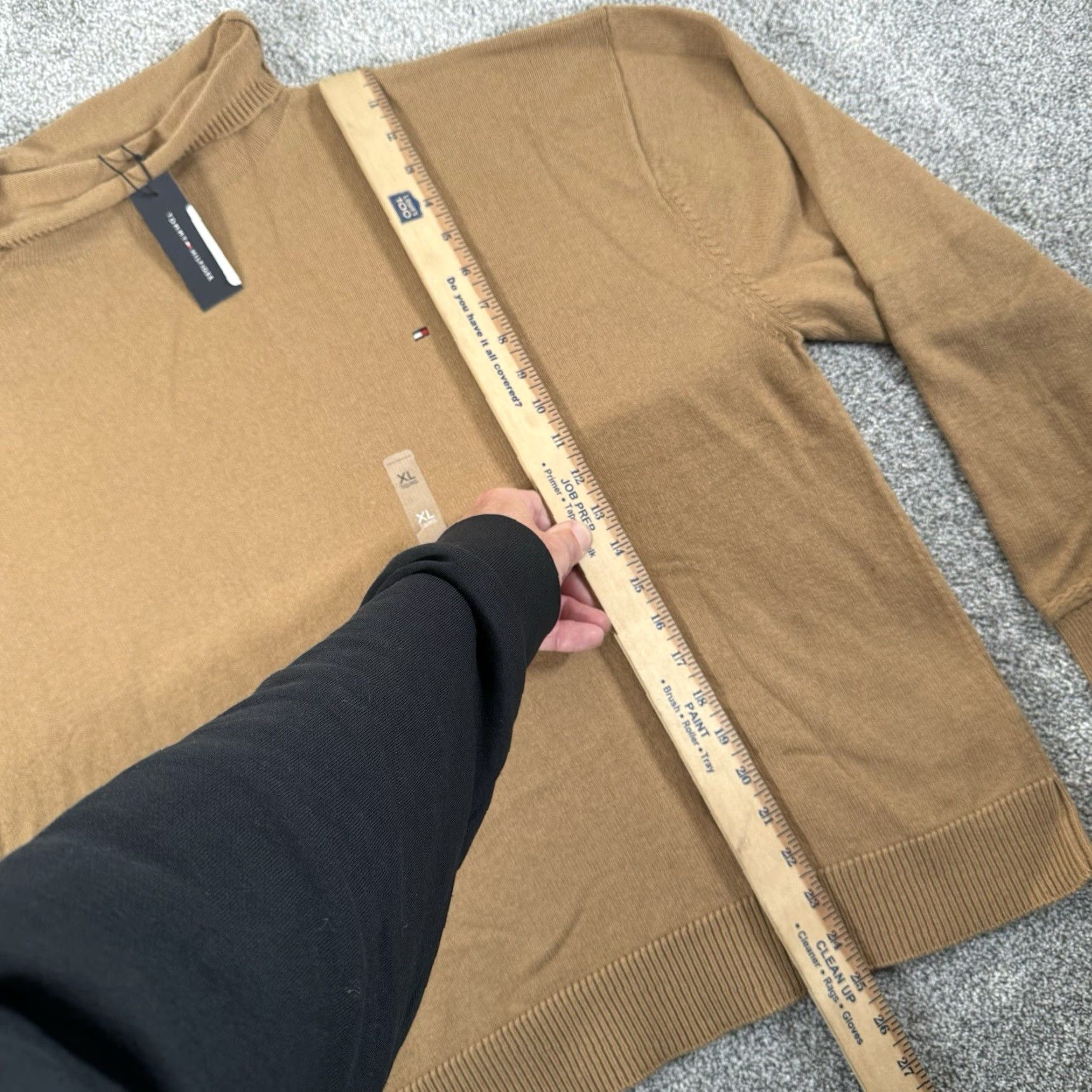 Tommy Hilfiger Tommy Hilfiger Sweater Womens XL Relaxed Fit Mockneck Academia Preppy Tan Size XL / US 12-14 / IT 48-50 - 7 Thumbnail