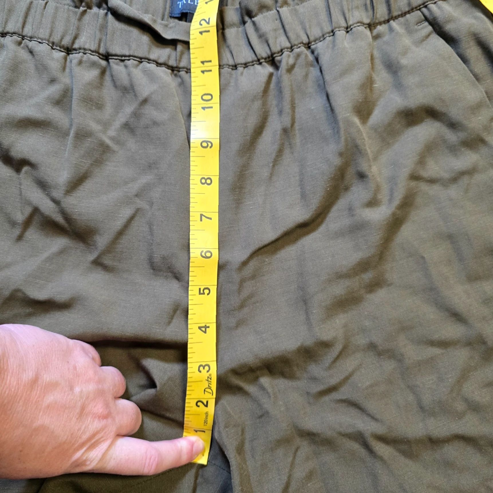 Talbots Talbots Pants Womens Large Brown Green Linen Blend Wide Leg Pull On Pockets Regular Inseam 26 in Dress Pants Mens Womens Boys Girls Size 25" / US 0 / IT 36 - 6 Thumbnail