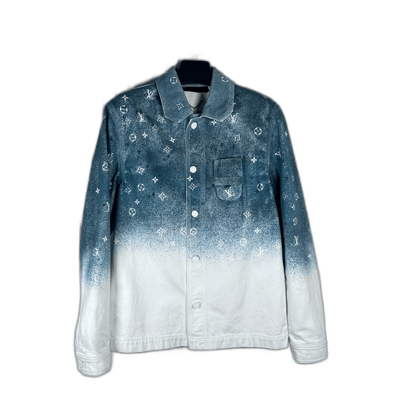 Louis Vuitton Louis Vuitton Blue Denim Jacket with Stars -2505 Size US XS / EU 42 / 0 - 1 Thumbnail