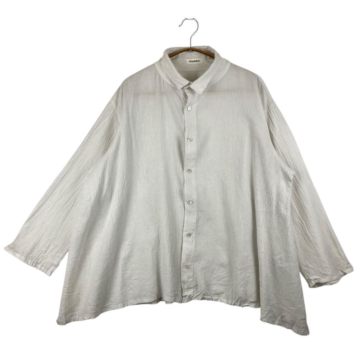 Issey Miyake Plantation Crinkled Cotton Shirt Made in Japan Size US M / EU 48-50 / 2 - 2 Thumbnail