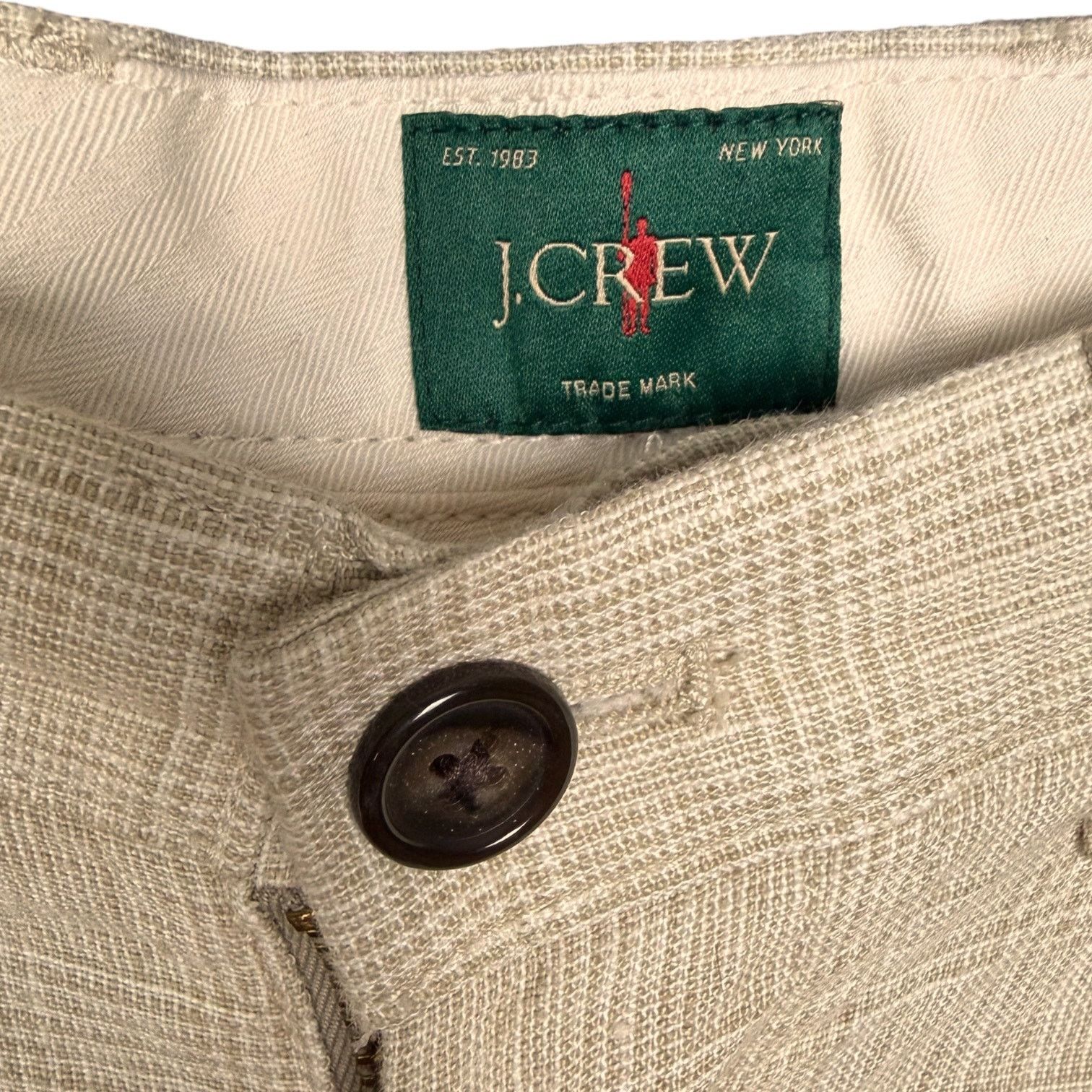 J.Crew J.Crew Oarsman 7" Shorts Mens 32 Tan Linen Flat Plaid NWT Size US 32 / EU 48 - 4 Thumbnail