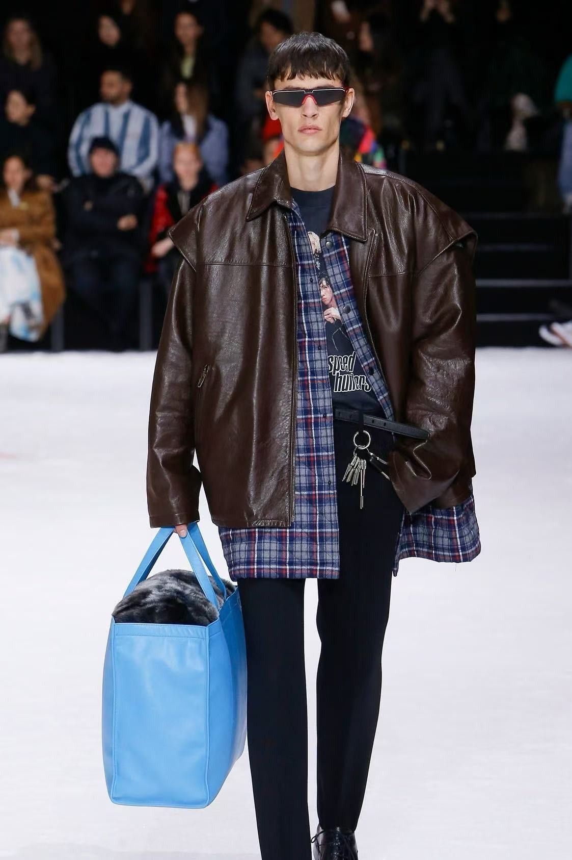 Balenciaga Sz 46 Balenciaga 18AW oversized leather double layers jack Size US S / EU 44-46 / 1 - 8 Thumbnail