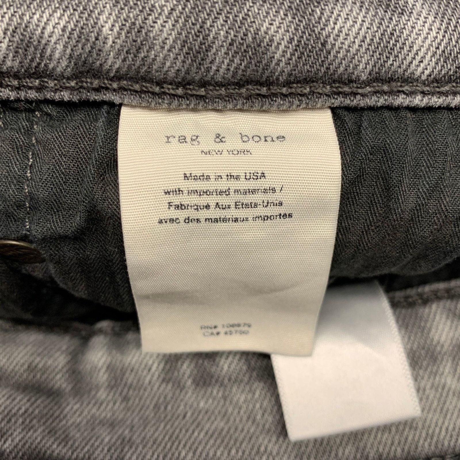 Rag & Bone RAG & BONE Size 31 Grey Wash Cotton Blend Skinny Jeans Size US 31 - 5 Thumbnail