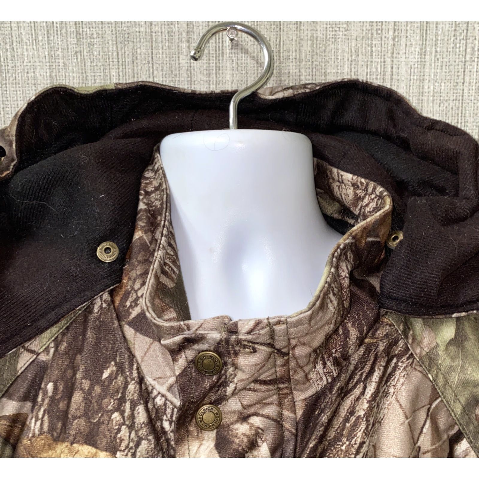 Vintage Woolrich Mens Green/Brown Camouflage Full Zip Hooded Jacket 30 In Armpit Regular 2XL Brown Size US XXL / EU 58 / 5 - 3 Thumbnail
