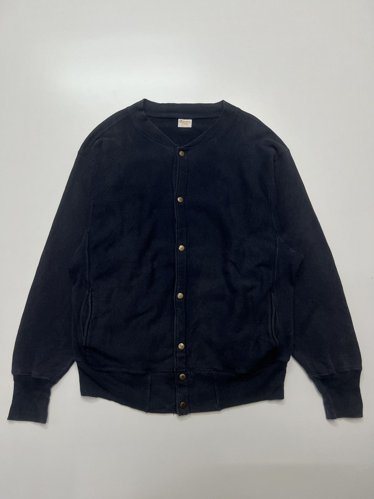 Champion × Vintage VINTAGE CHAMPION REVERSE WEAVE WARMUP SNAP BUTTON SWEATSHIRT Size US XL / EU 56 / 4 - 1 Thumbnail