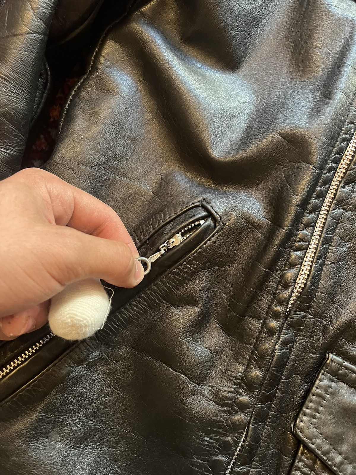 Vintage Vintage 50’s cropped leather moto biker jacket Size US S / EU 44-46 / 1 - 5 Thumbnail