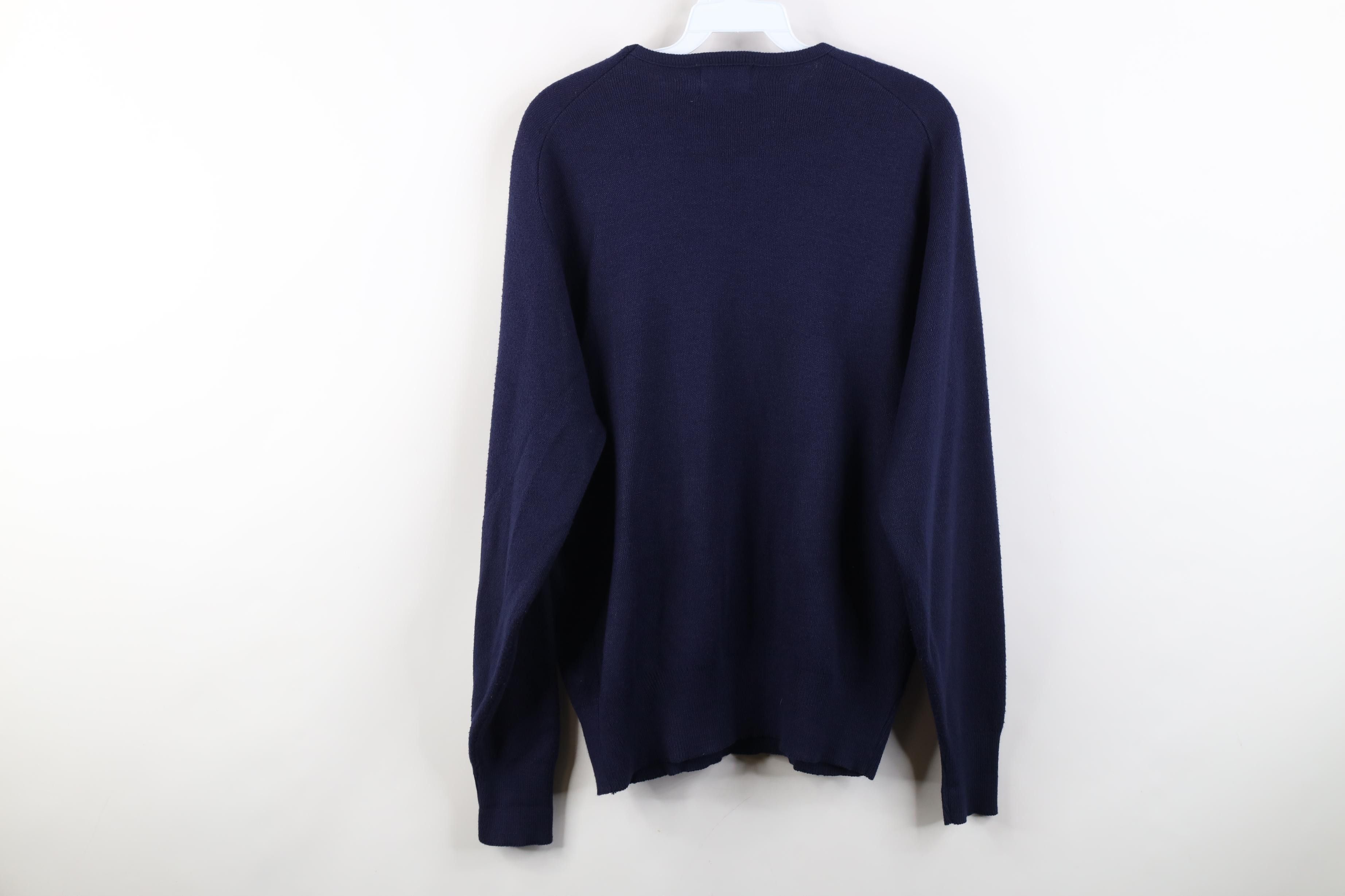 Vintage Vintage 70s 80s University of Michigan Knit V-Neck Sweater Size US L / EU 52-54 / 3 - 9 Thumbnail