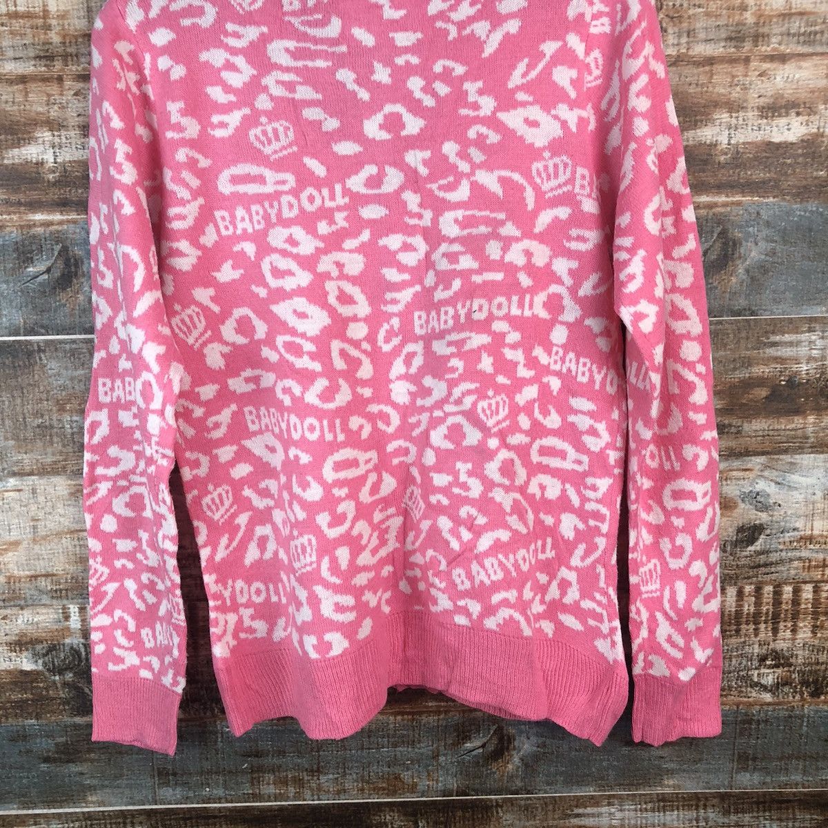 Japanese Brand DL Baby Doll Pink Cardigan Knitwear #C673 Size S / US 4 / IT 40 - 14 Thumbnail