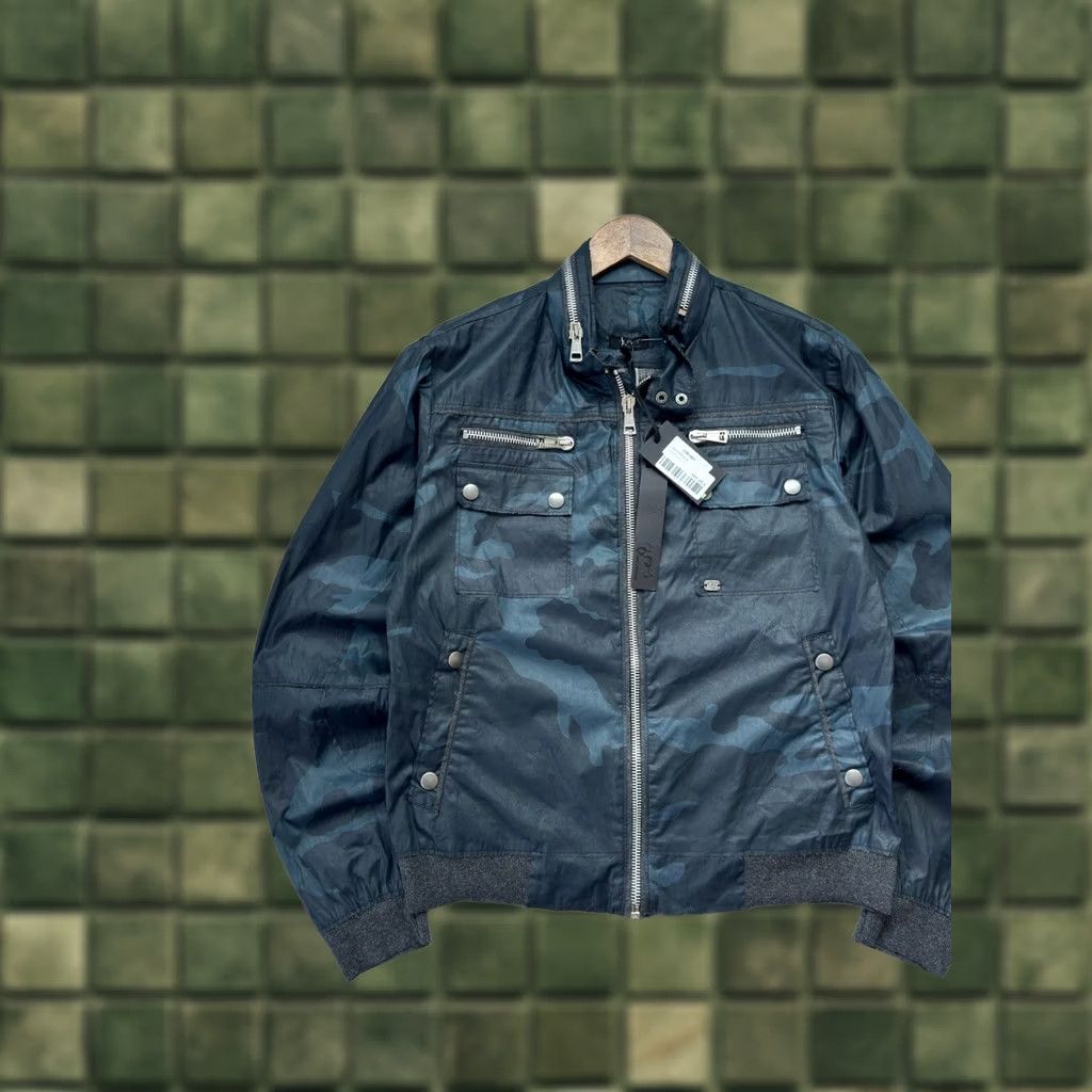 J Brand VINTAGE Absolut Joy Jacket Men L Blue 90s Biker USA Japan Style Rare Y2K Archives Zip Button UPPER Size US L / EU 52-54 / 3 - 1 Thumbnail
