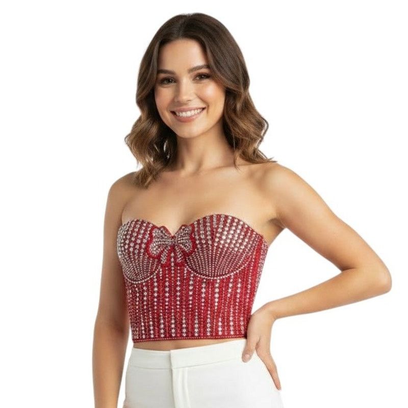Victoria's Secret Victroria's Secret Crystal Embellished Long Line Bustier, S Size ONE SIZE - 1 Thumbnail