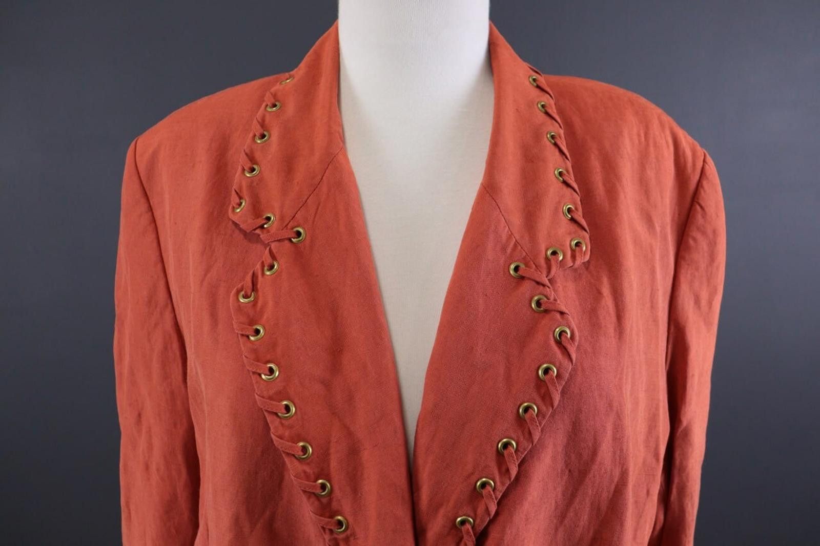 Christian Dior Monsieur Mondi Silk Linen Red Single Breasted Trench Coat Size 44 Size M / US 6-8 / IT 42-44 - 4 Thumbnail