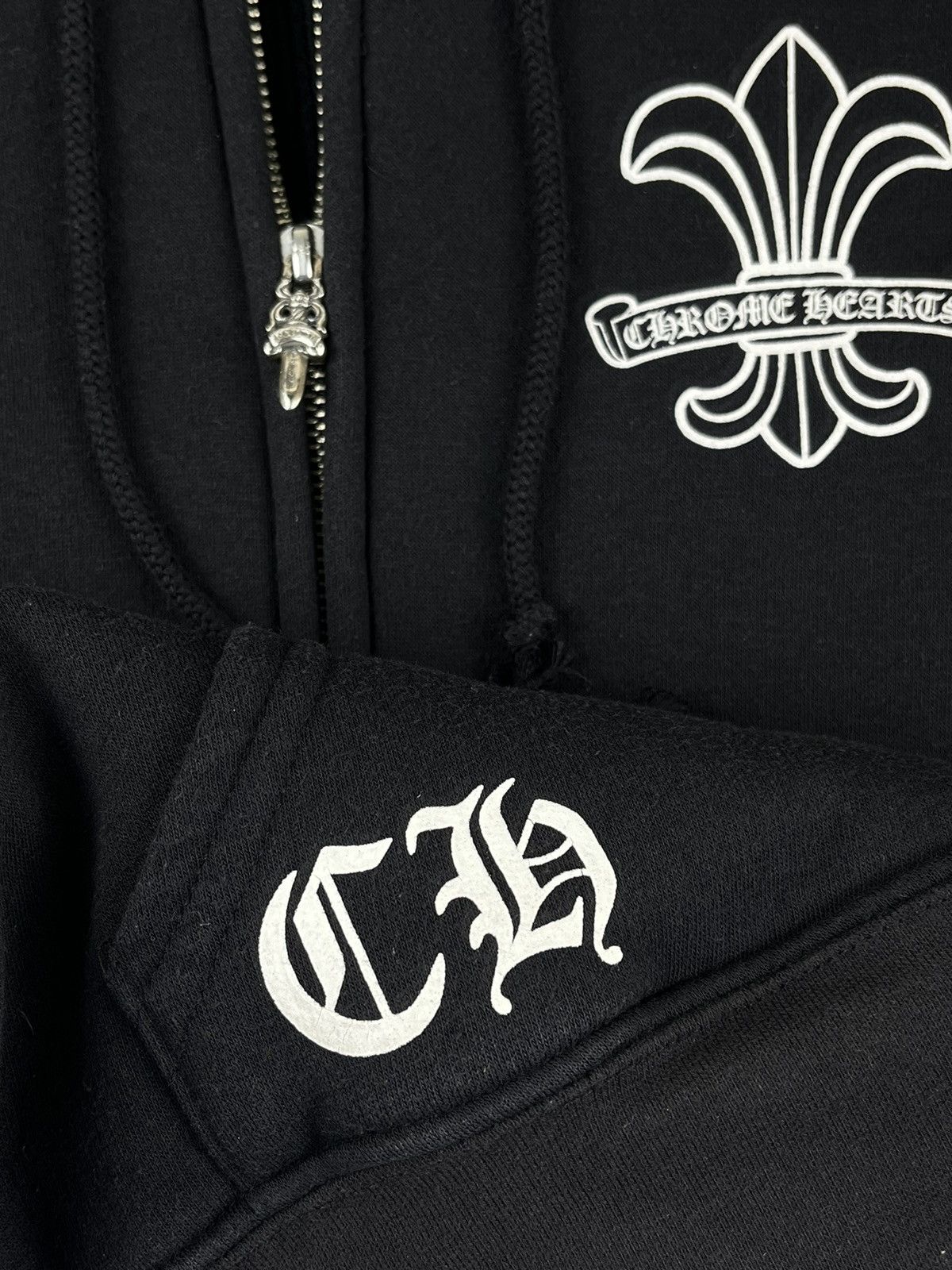 Chrome Hearts Chrome Hearts Vintage Fleur Logo Heavy Thermal Zip Up Hoodie Size US M / EU 48-50 / 2 - 6 Thumbnail