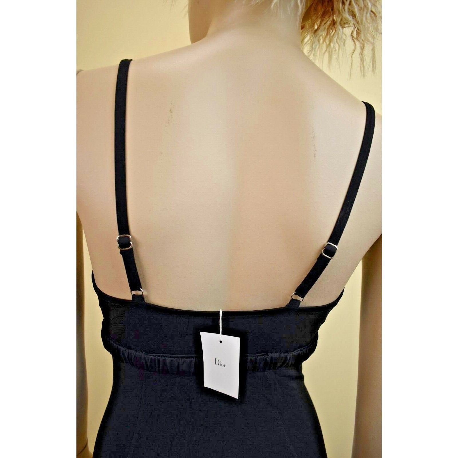 Dior DIOR BLACK NYLON NON ADJUSTABL BELTED ONE PIECE SWIMSUIT 10 Size ONE SIZE - 5 Thumbnail