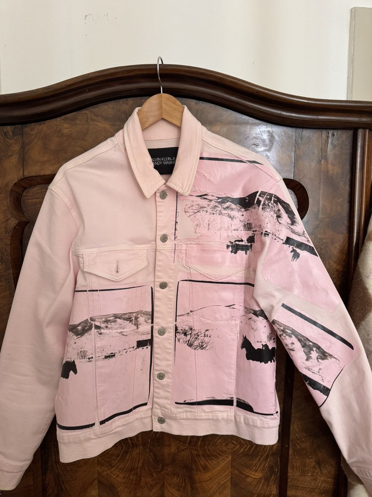 Calvin Klein 205W39NYC (SAMPLE) Raf Calvin Klein x Andy Warhol Denim Jacket pink Size US M / EU 48-50 / 2 - 1 Thumbnail