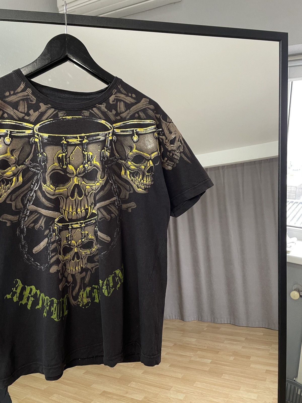 Ed Hardy × Vintage Vintage Y2K Affliction Over Printed Tee Skull T-shirt Size US M / EU 48-50 / 2 - 3 Thumbnail
