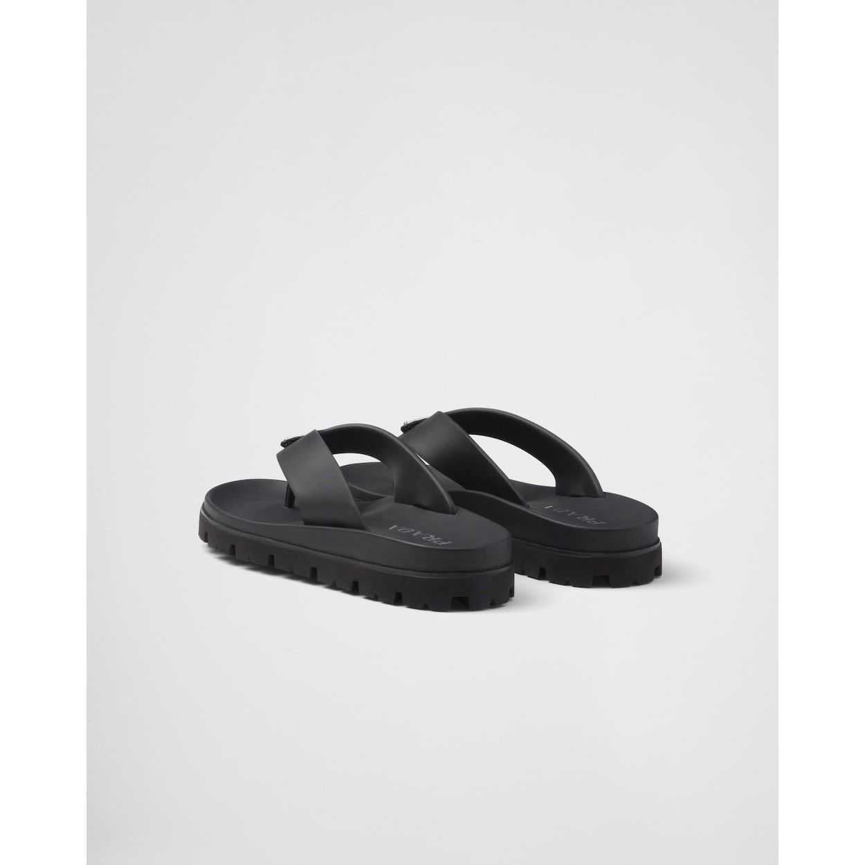 Prada PRADA $775 Black Rubber Thong Sandals New & Authentic (Men's Size US 8 / EU 41 - 5 Thumbnail