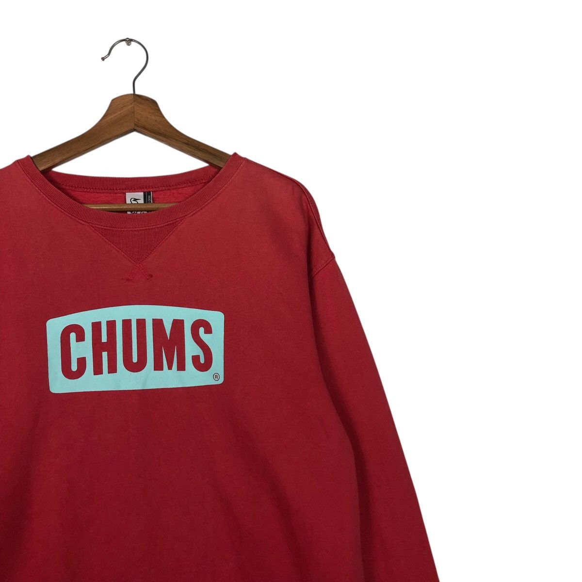 Japanese Brand CHUMS Bold Front Logo Red Crewneck Size US L / EU 52-54 / 3 - 7 Thumbnail