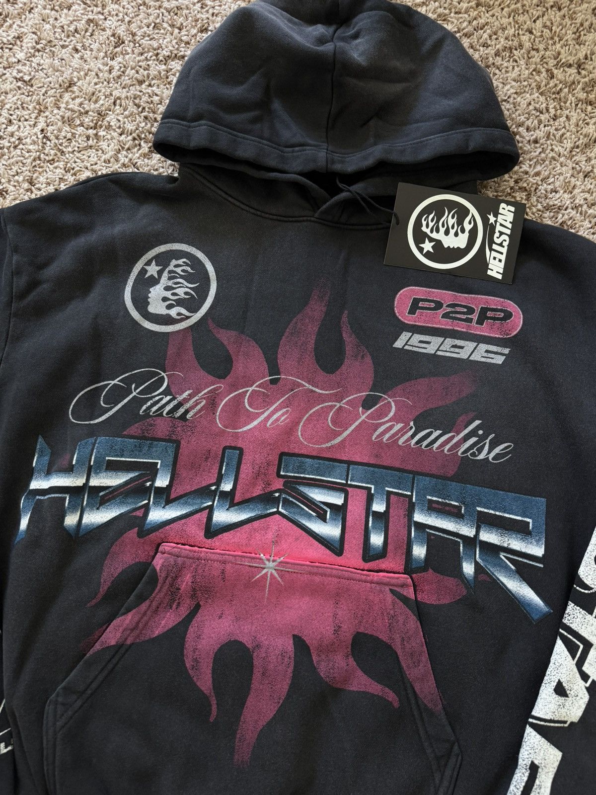 HELLSTAR Hellstar Racer Hoodie Black (NFC) Size US S / EU 44-46 / 1 - 8 Thumbnail