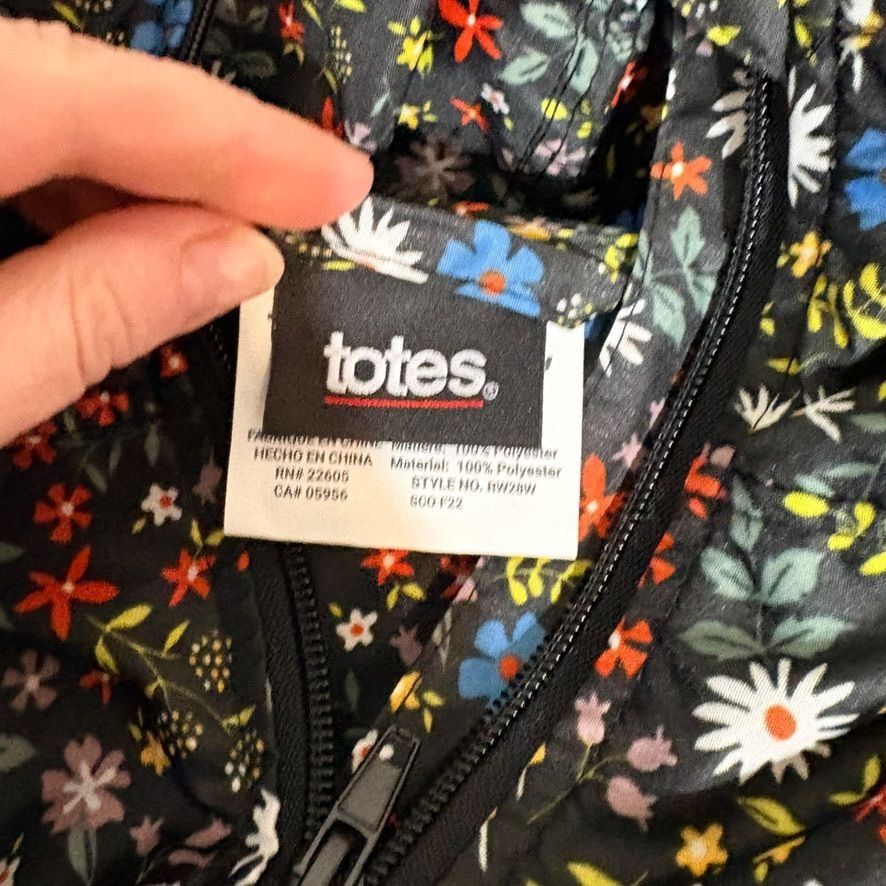 Other Packable Lightweight Rain Windbreaker Medium Black Floral Re Size M / US 6-8 / IT 42-44 - 3 Thumbnail