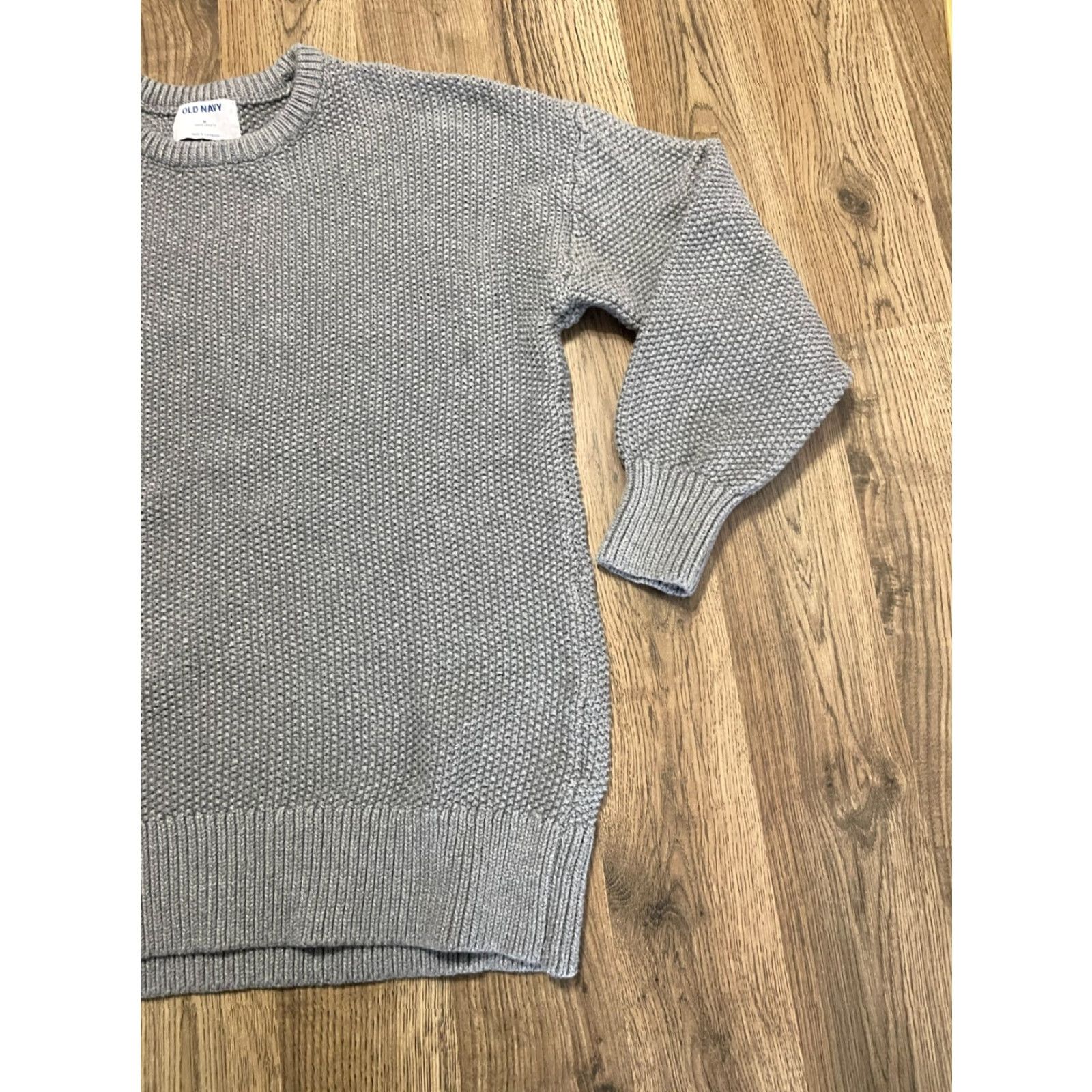 Old Navy Old Navy Sweater Women's M Gray Pullover Tunic Length Crew Neck Long Sleeve Regular Fit Womens Size M / US 6-8 / IT 42-44 - 4 Thumbnail