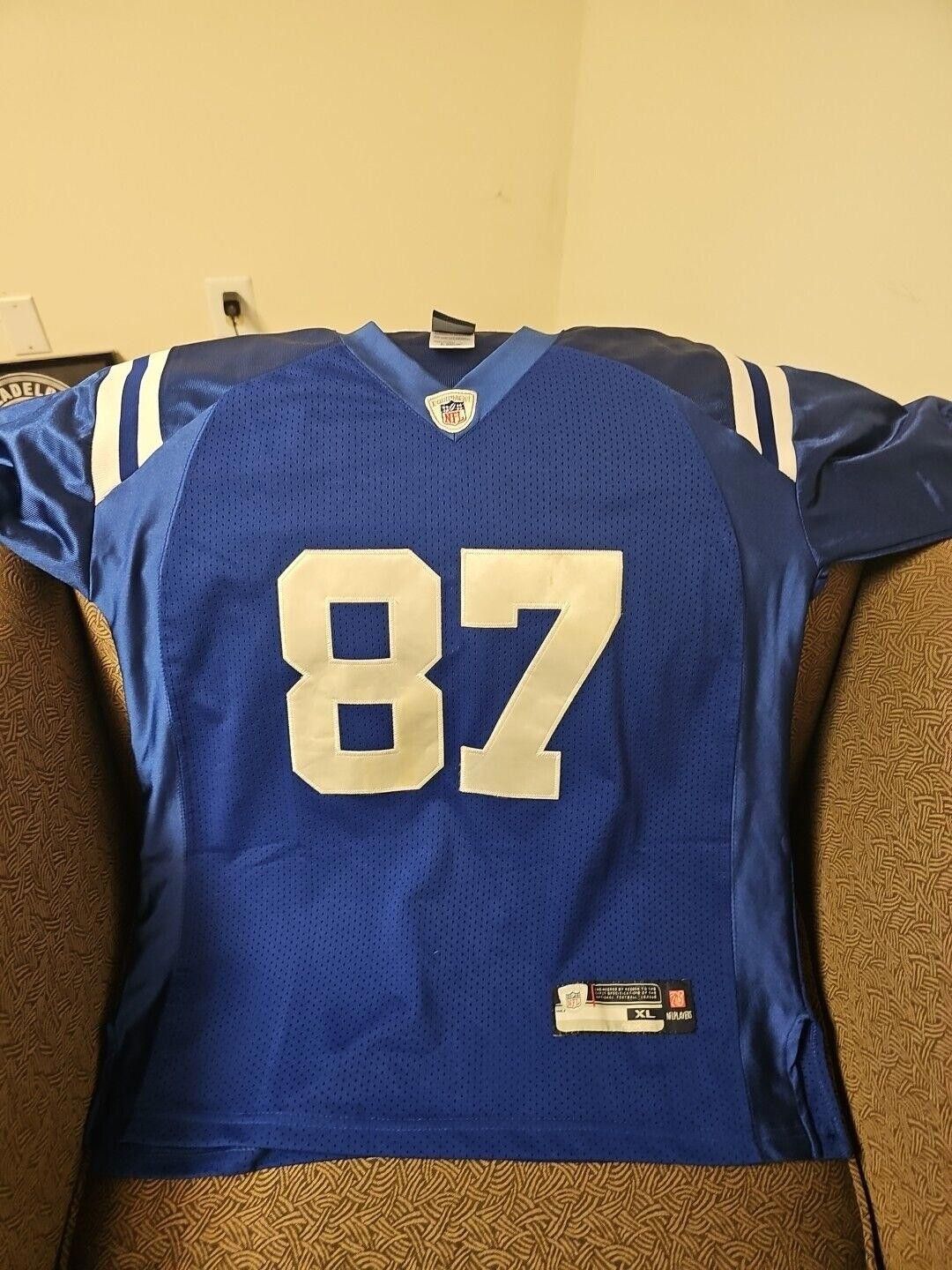 Reebok NFL Reebok Onfield Stitched Colts Reggie Wayne Blue Youth XL Size ONE SIZE - 1 Thumbnail