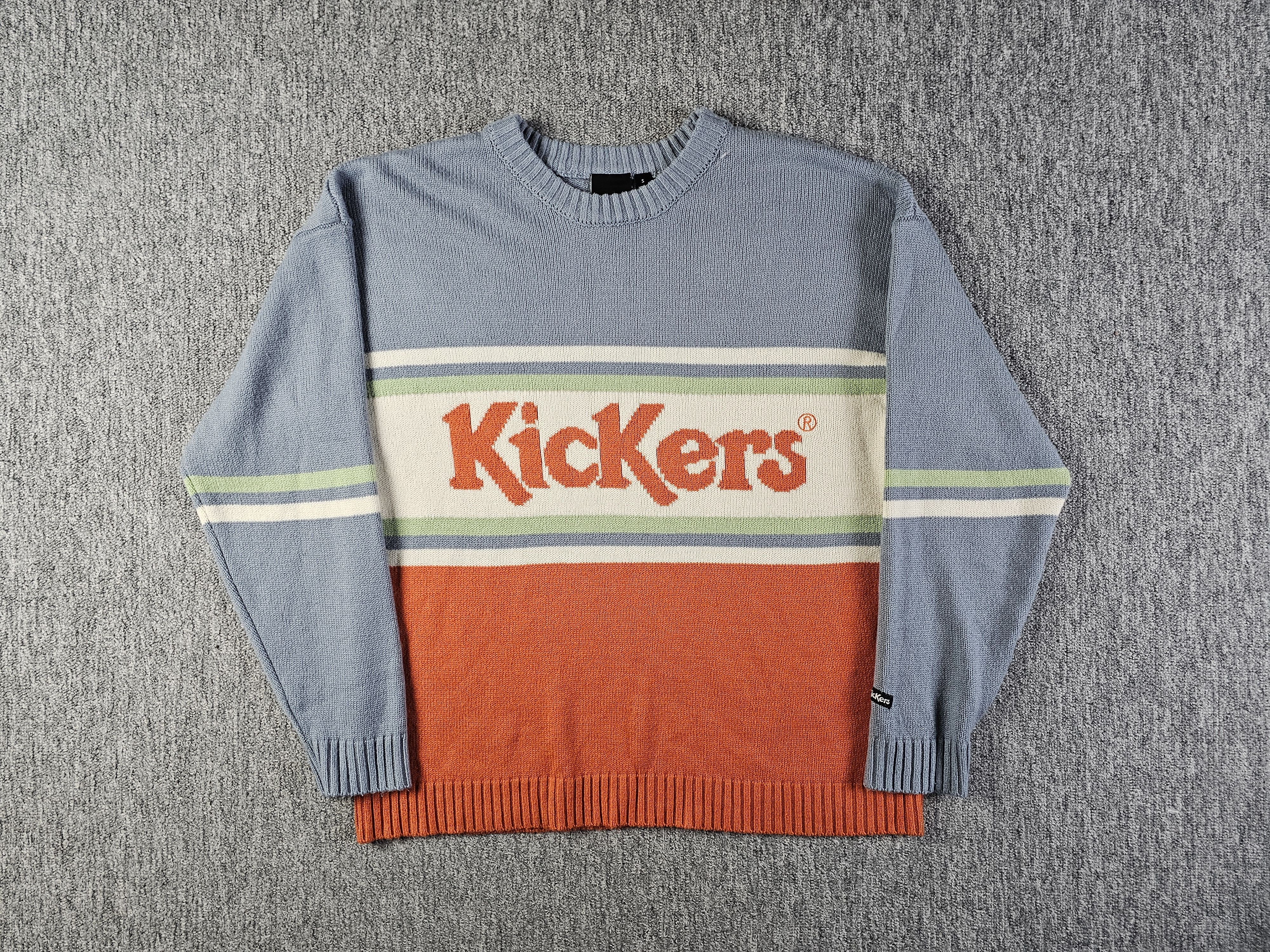 Kickers Kickers 90s Striped Boxy Wool Knit Sweater Classics S Retro Size US S / EU 44-46 / 1 - 5 Thumbnail