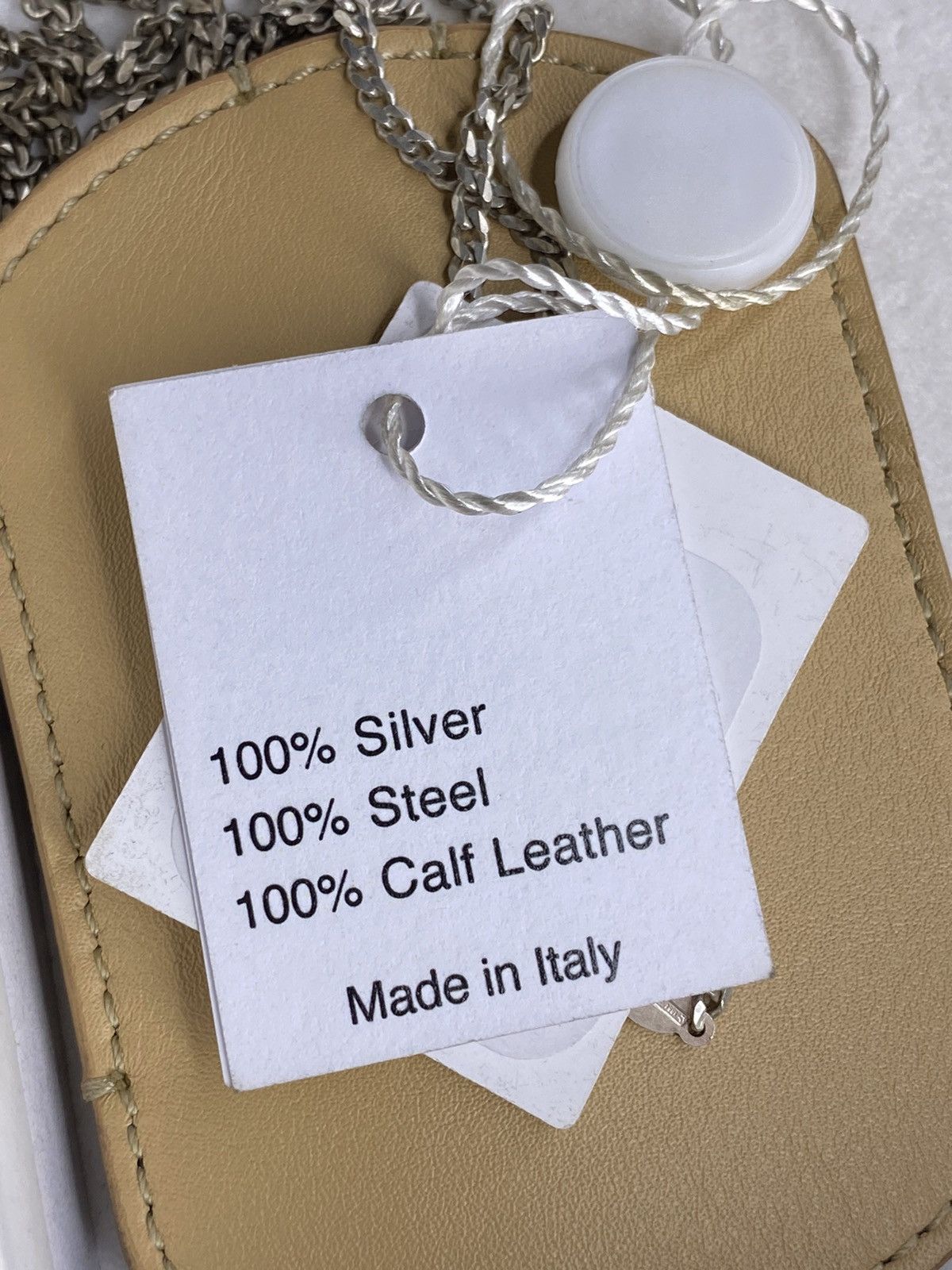 Maison Margiela NWT RRP 515$ Maison Margiela Silver & Leather Key Necklace Size ONE SIZE - 6 Thumbnail