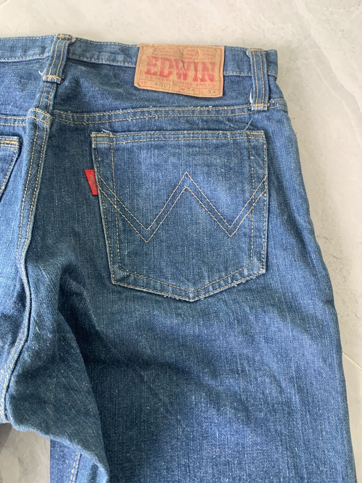 Edwin × Toyo Enterprises × Vintage Vintage 80s Edwin 4007 Flare jeans Size US 34 / EU 50 - 11 Thumbnail