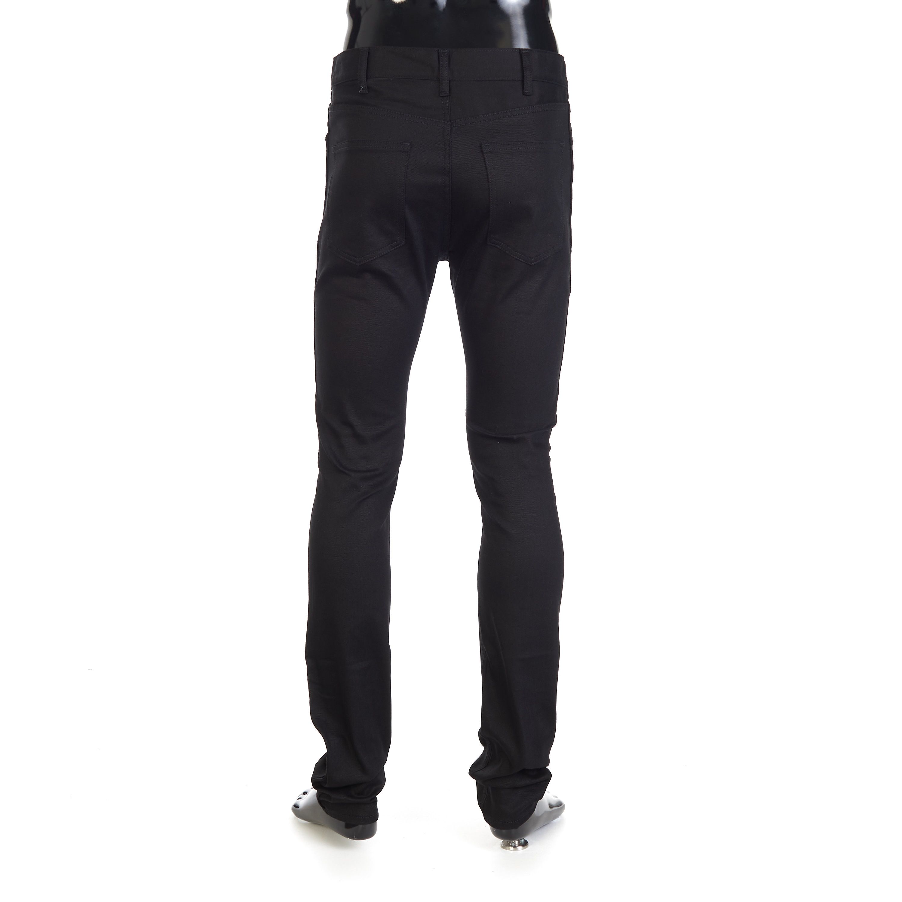 Celine Skinny Jeans - Vintage Pure Black Wash Denim, Low-Rise Size US 30 / EU 46 - 5 Thumbnail