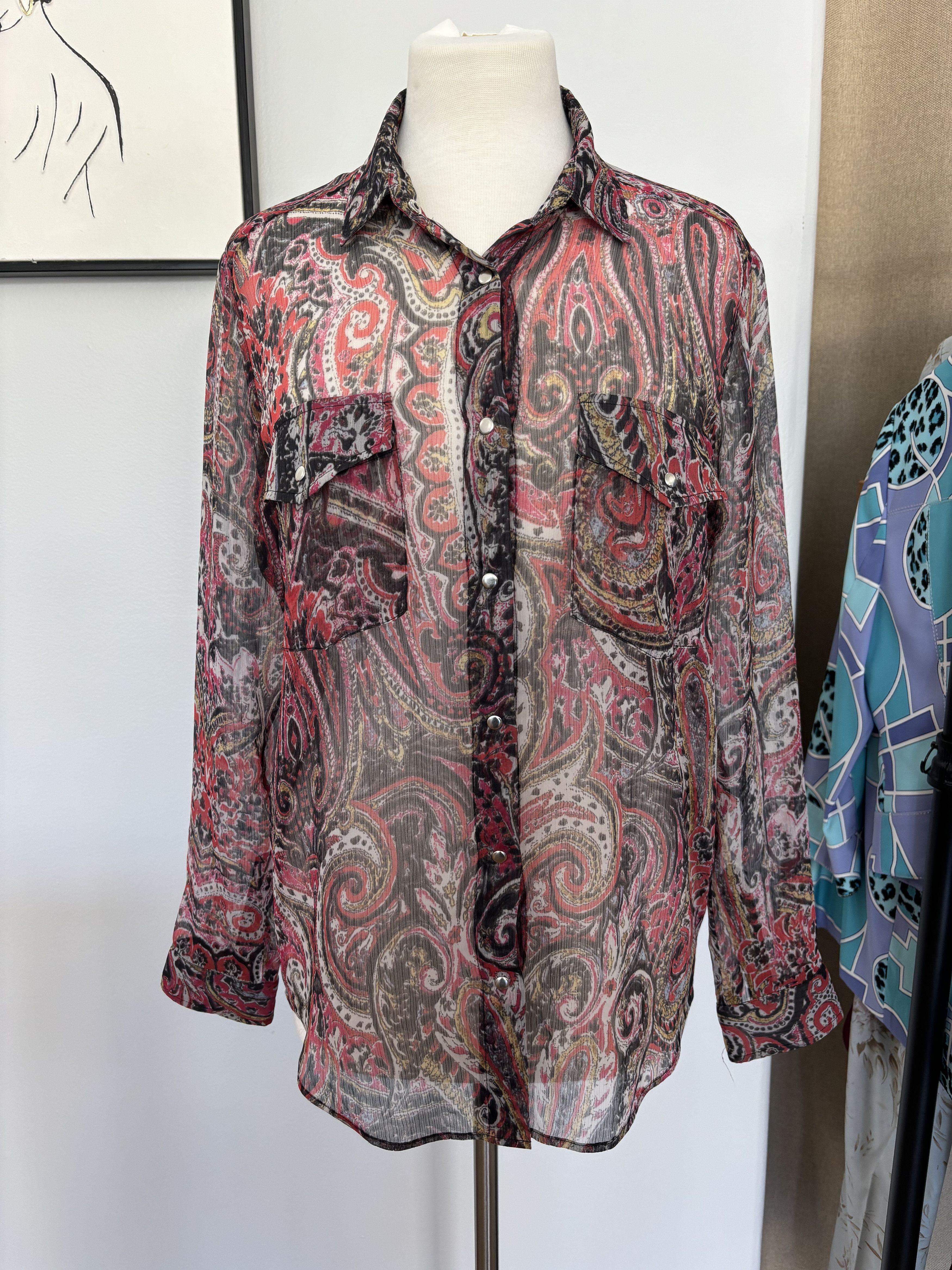 The Kooples The Kooples Sheer Patterned Long Sleeves Size M / US 6-8 / IT 42-44 - 1 Thumbnail