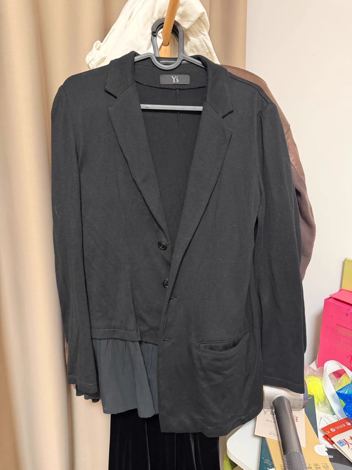 Y's Y's Black Tulle Hem Blazer Size 1 Like New Size S / US 4 / IT 40 - 2 Thumbnail