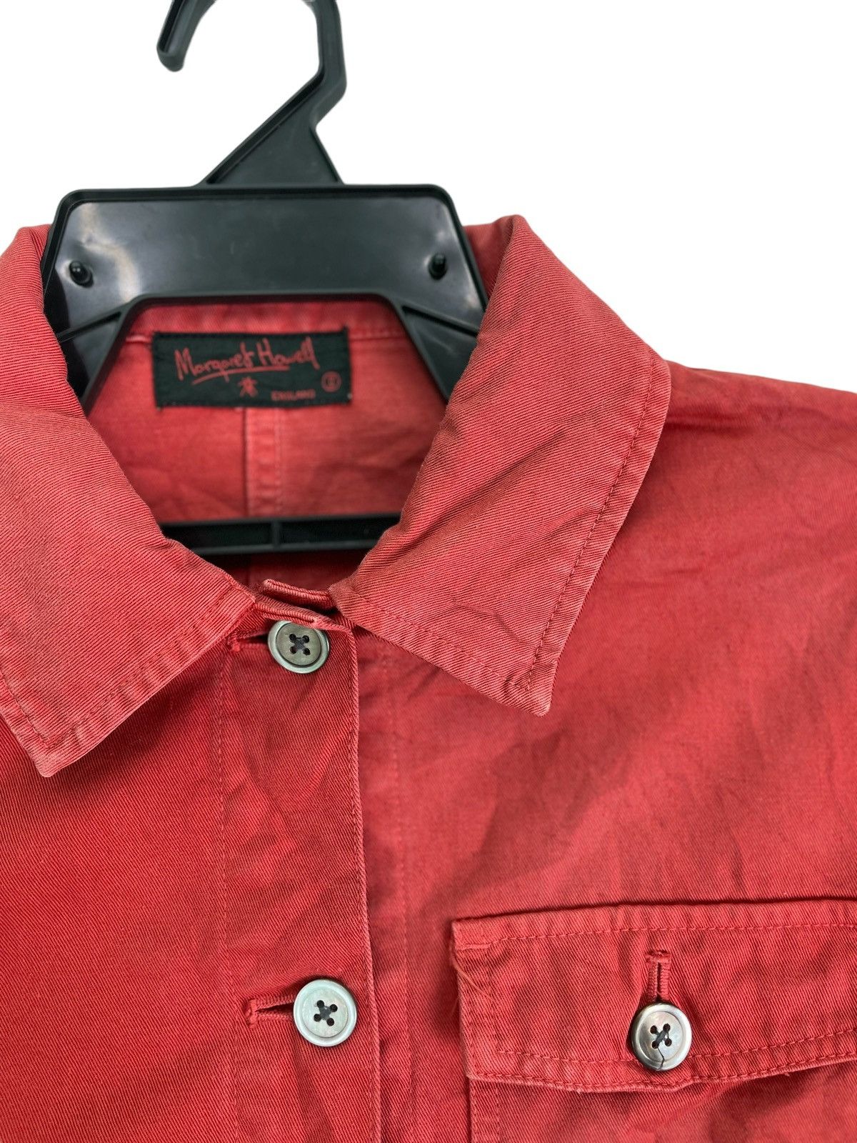 Margaret Howell × Vintage Vtg 90s Margaret Howell workwear red cotton jacket Size M / US 6-8 / IT 42-44 - 2 Thumbnail
