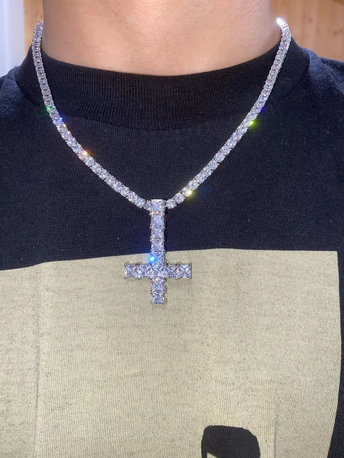 Other 50 cm Upside-down cross , shut 'em up necklace Size ONE SIZE - 3 Thumbnail