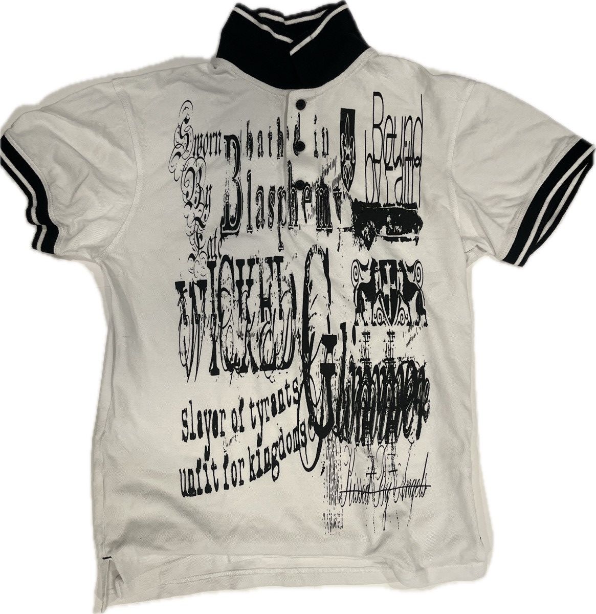 Other Wicked Glimmer White Polo Shirt - Small Size US S / EU 44-46 / 1 - 1 Thumbnail