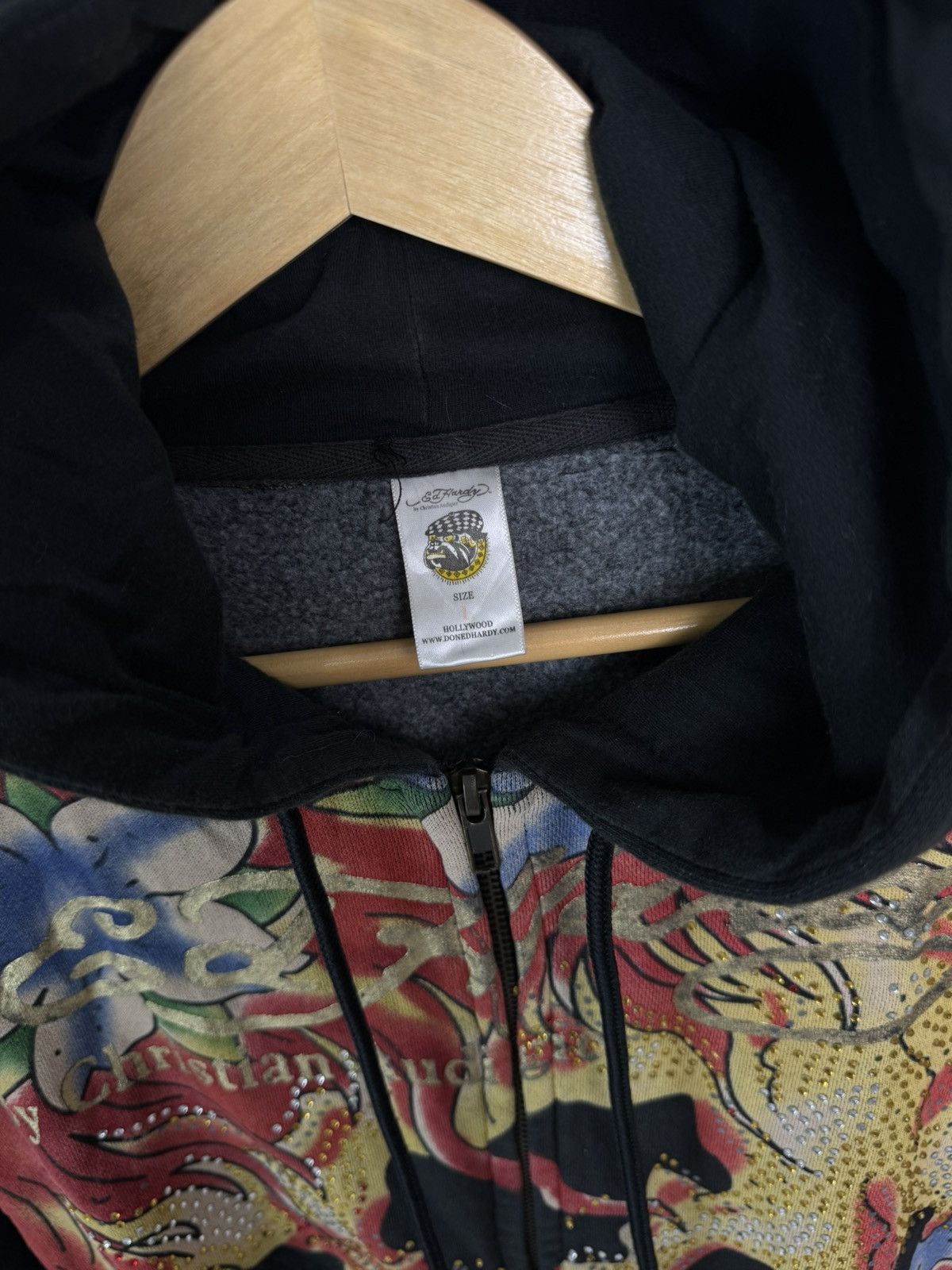 Christian Audigier × Ed Hardy Ed Hardy Zip Hoodie Size US L / EU 52-54 / 3 - 4 Thumbnail