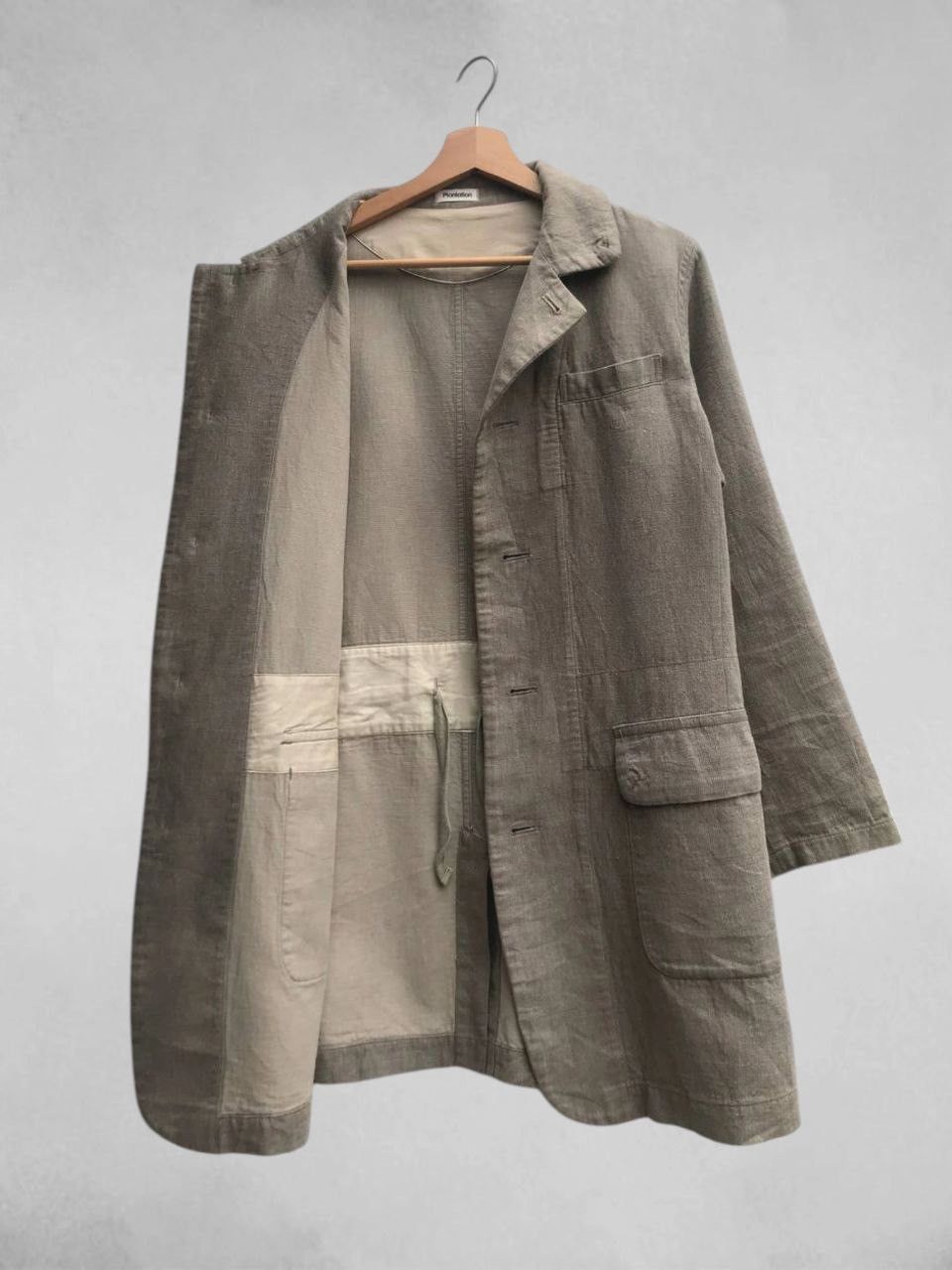 Issey Miyake Unisex Plantation Linen Blend Marled Coat Size M / US 6-8 / IT 42-44 - 3 Thumbnail