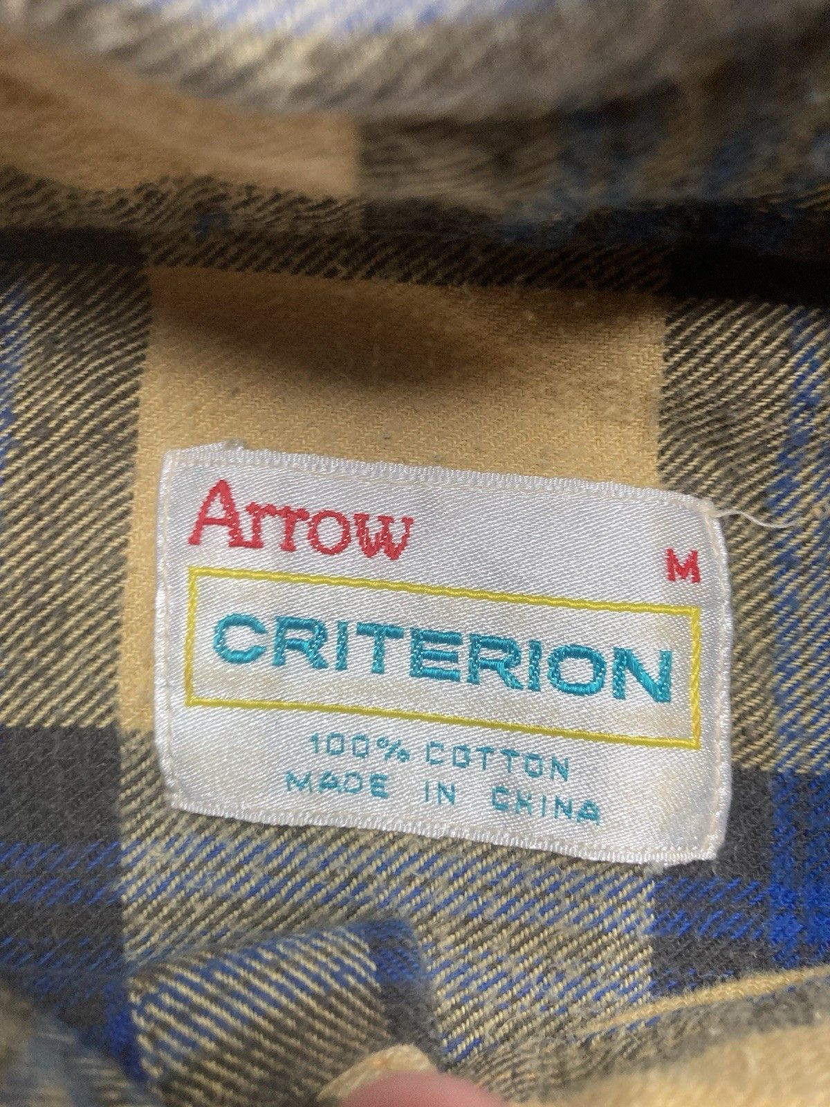 Arrow × Vintage Vtg 80s 90s flannel shirt arrow plaid brushed cotton medium Size US L / EU 52-54 / 3 - 4 Thumbnail