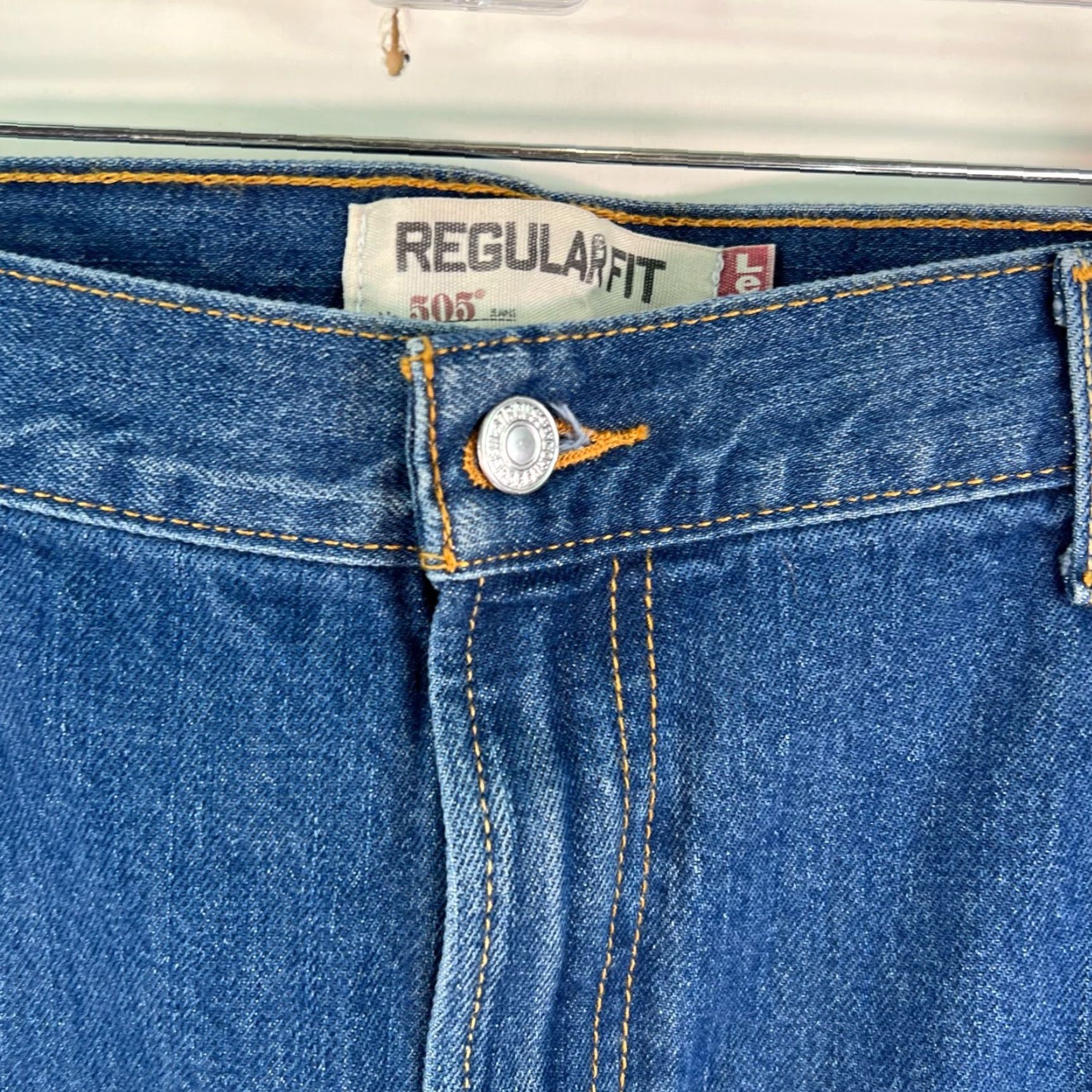 Levi's Levi's 505 Jeans Mens Regular Size 42 Blue Straight Denim 5-Pocket Stretch Size US 42 / EU 58 - 5 Thumbnail
