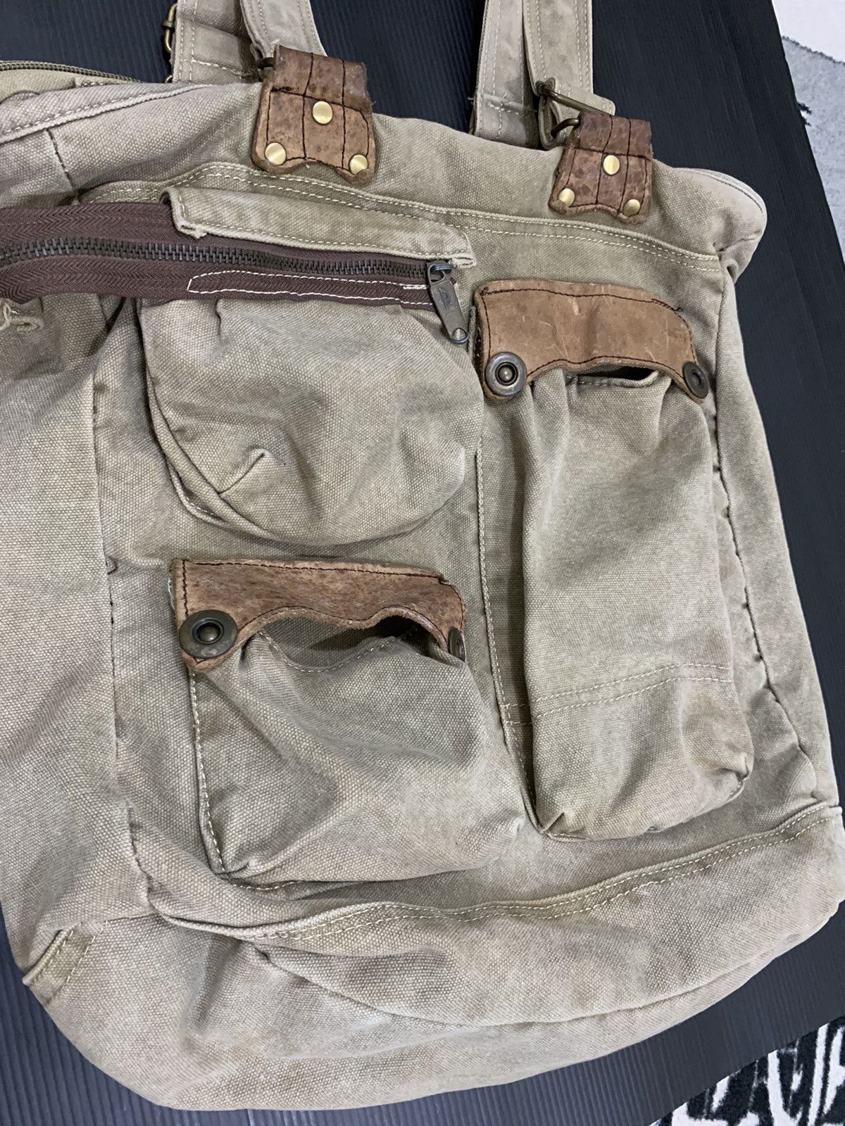 Diesel Vintage Y2K Diesel Multi Pocket Denim Totebag Size ONE SIZE - 3 Thumbnail