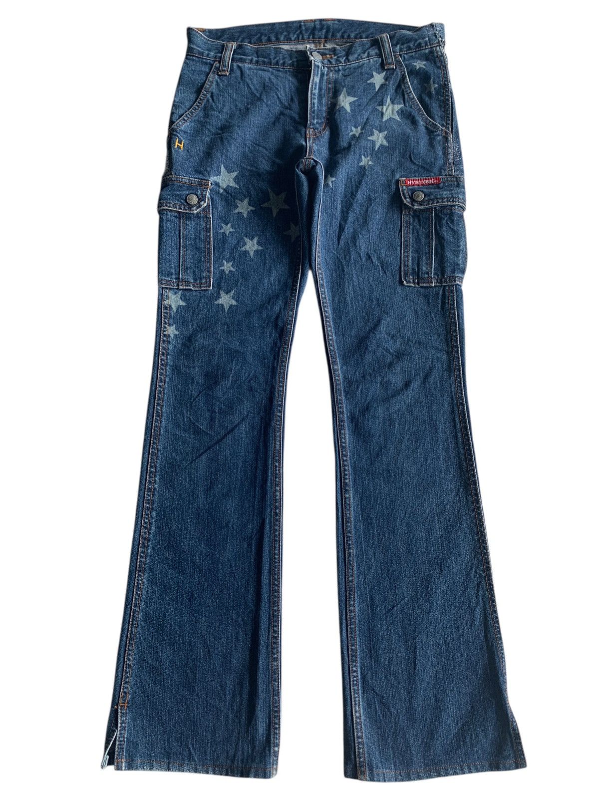 Kapital RARE💥HYSTERIC GLAMOUR STAR FLARED REPAIRED DISTRESSED DENIM Size US 30 / EU 46 - 1 Thumbnail